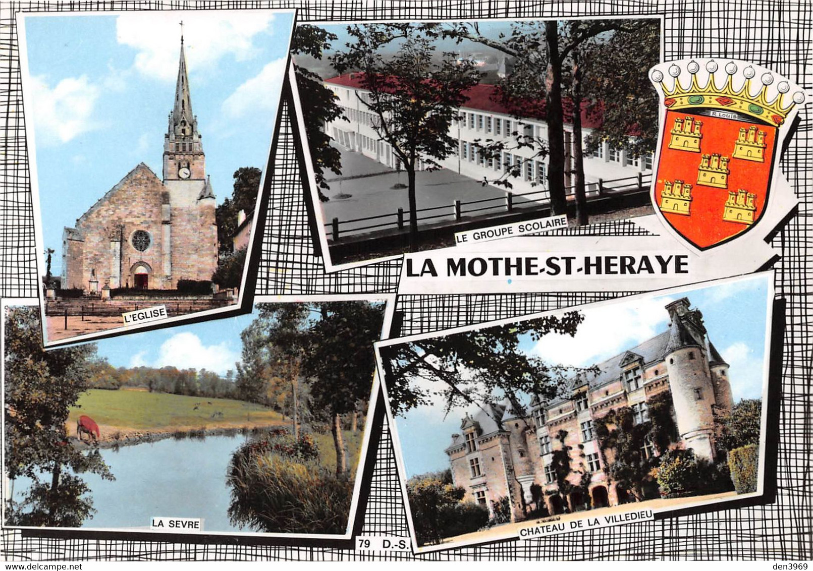La MOTHE-SAINT-HERAY - L'Eglise - La Sèvre - Le Groupe Scolaire - Château De La Villedieu - Blason Robert Louis - La Mothe Saint Heray