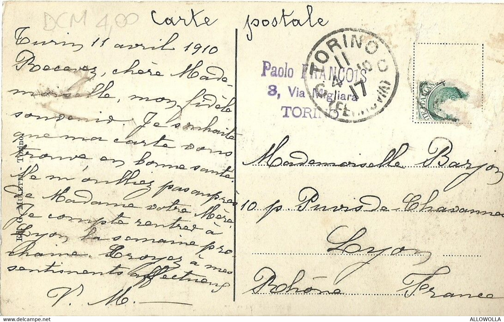 9260 " TORINO-PANORAMA DAL MONTE DEI CAPUCCINI " - CART. POST. ORIG.  SPED.1910 - Multi-vues, Vues Panoramiques