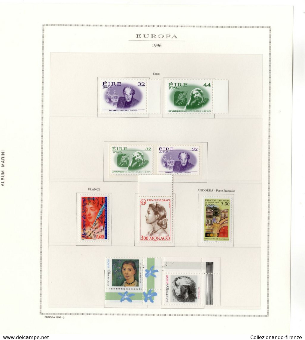 !SCONTI!  Cept Europa Annata 1994 - 1997  Su Aggiornamenti Marini Nuovo MNH** - Volledig Jaar