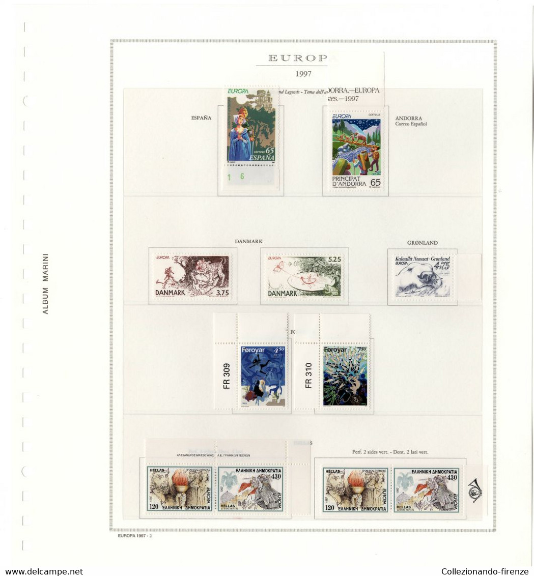 !SCONTI!  Cept europa annata 1994 - 1997  su aggiornamenti Marini Nuovo MNH**