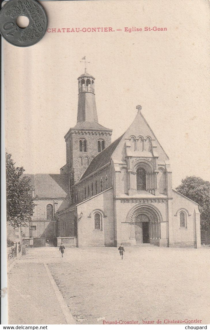 53 - Carte Postale Ancienne De Chateau-Gontier   Eglise Saint Gean - Chateau Gontier