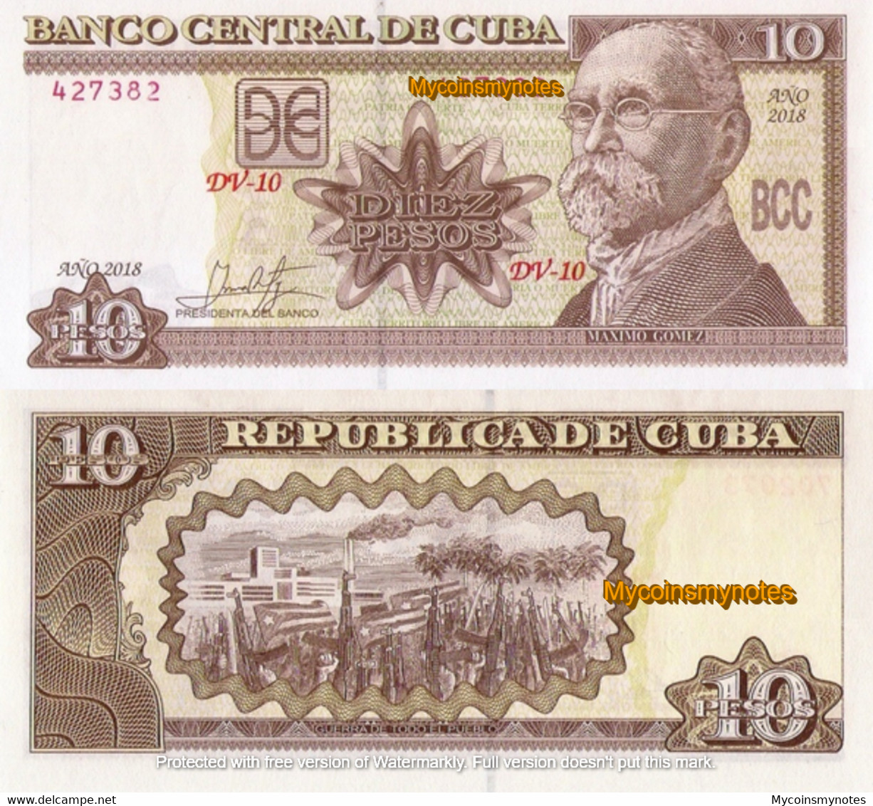 CUBA 10 Pesos, 2018, P-NEW, (not Listed In Catalog), New Signature, UNC - Cuba