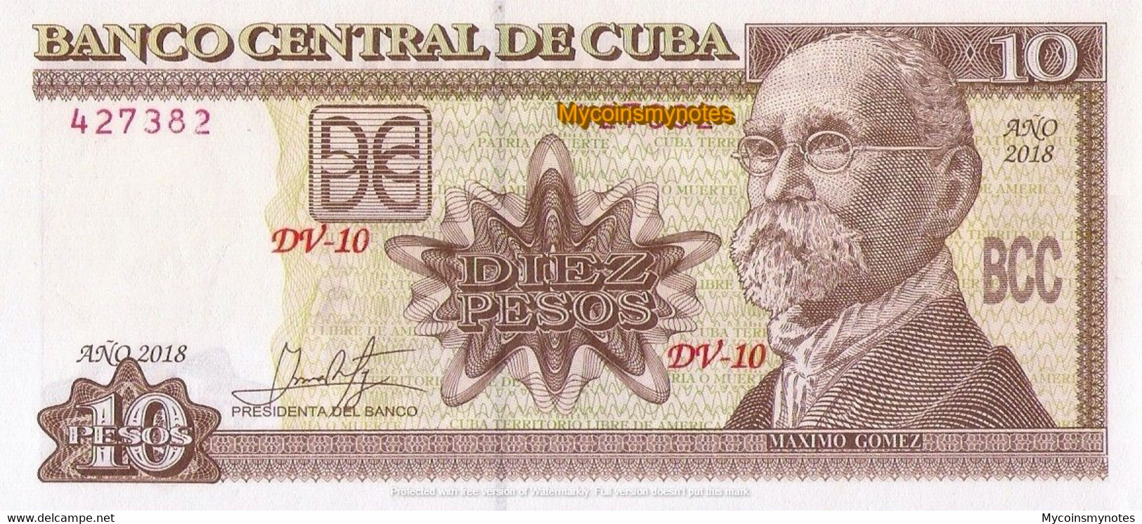 CUBA 10 Pesos, 2018, P-NEW, (not Listed In Catalog), New Signature, UNC - Cuba