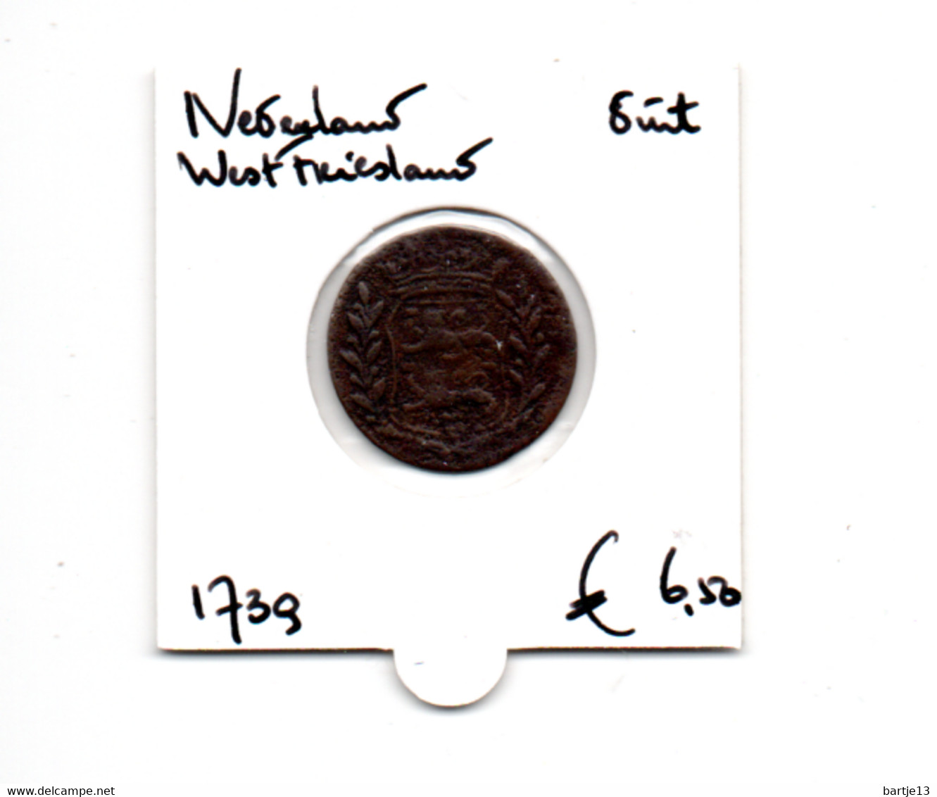 NEDERLAND WEST FRIESLAND DUIT 1739 - Monnaies Provinciales