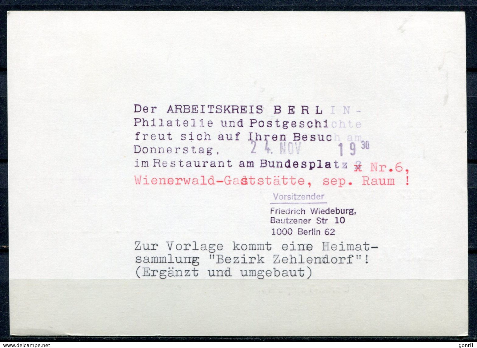 Germany,Berlin 1977 GS Mit Privaten Zudruck "Berliner Bär Mi.Nr.P103 Mit SST"Berlin 12-Tag Der Briefmarke "1GS Used - Altri & Non Classificati