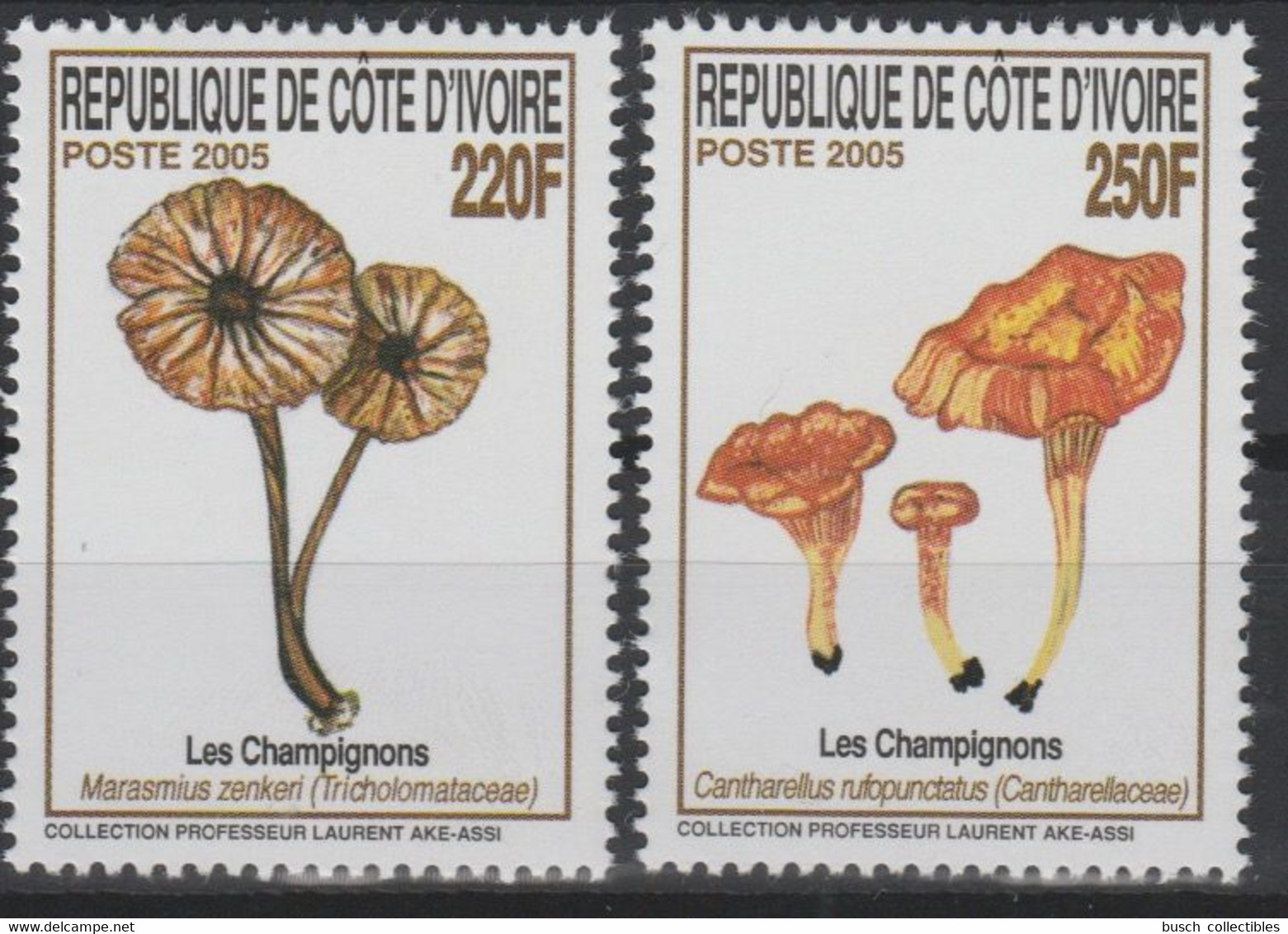 Côte D'Ivoire Ivory Coast Elfenbeinküste 2005 Mi. 1475 - 1476 Champignons Mushrooms Pilze MNH** - Ivoorkust (1960-...)