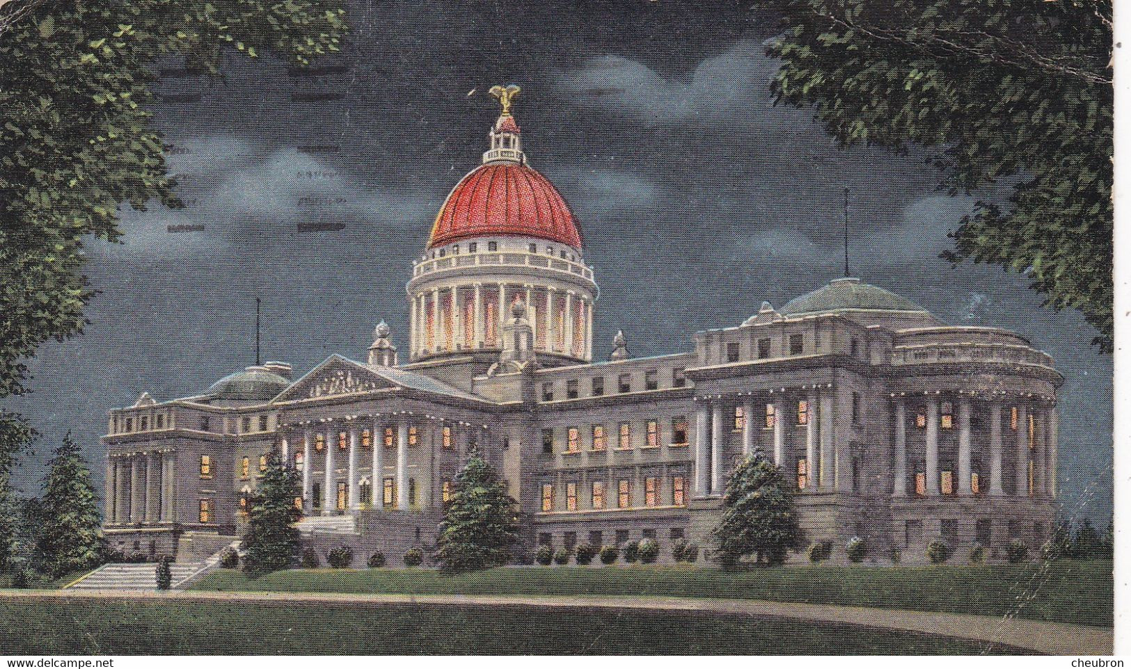 AMERIQUE. ETATS UNIS. MISSISSIPI. JACKSON. STATE CAPITOL. ANNEE 1956 + TEXTE - Jackson