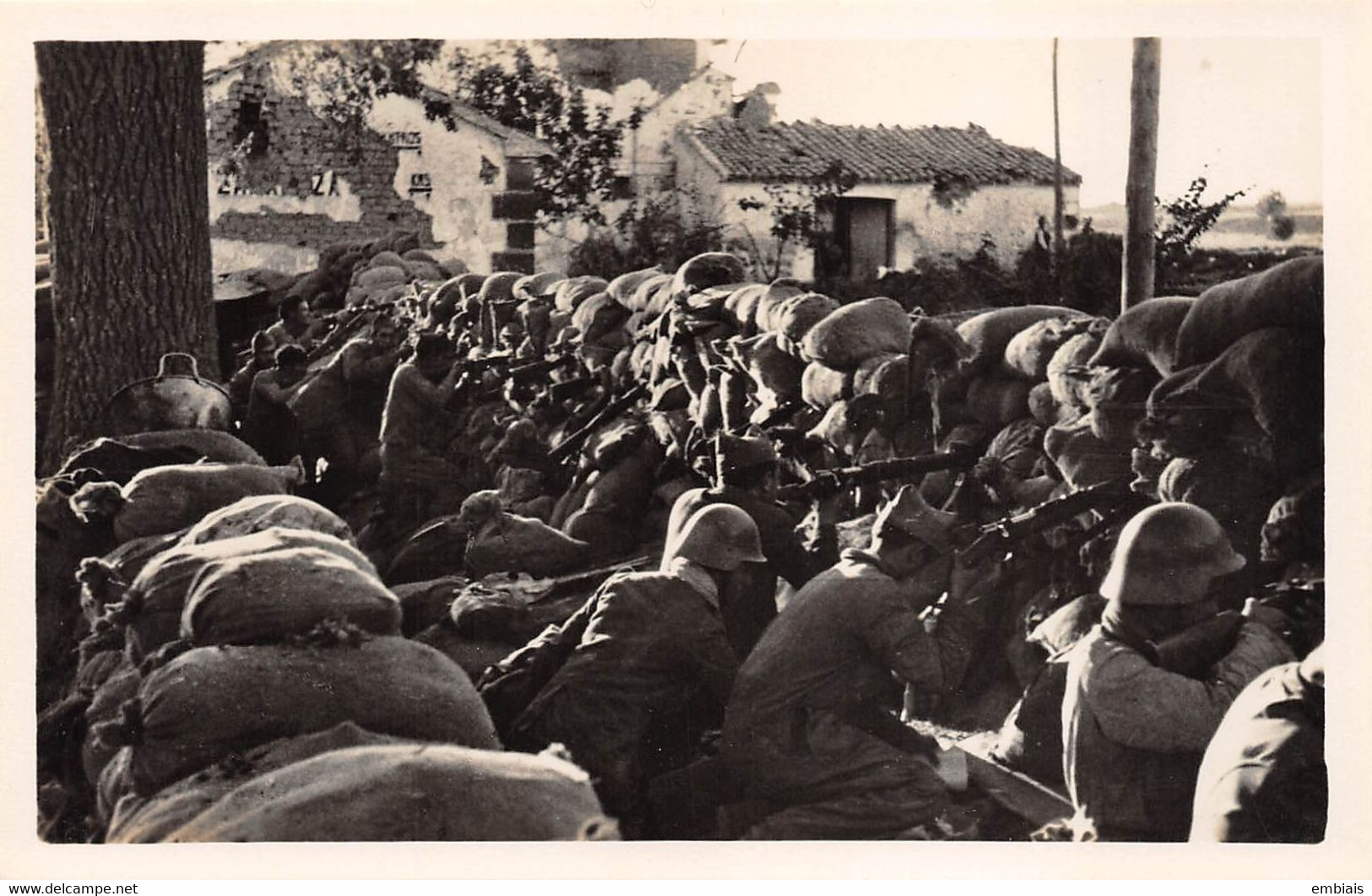 FRONT D'ARAGÓ Guerre D'Espagne 1936. Série B-3.Tranchées à Tierz. Carte Photo - Sonstige & Ohne Zuordnung