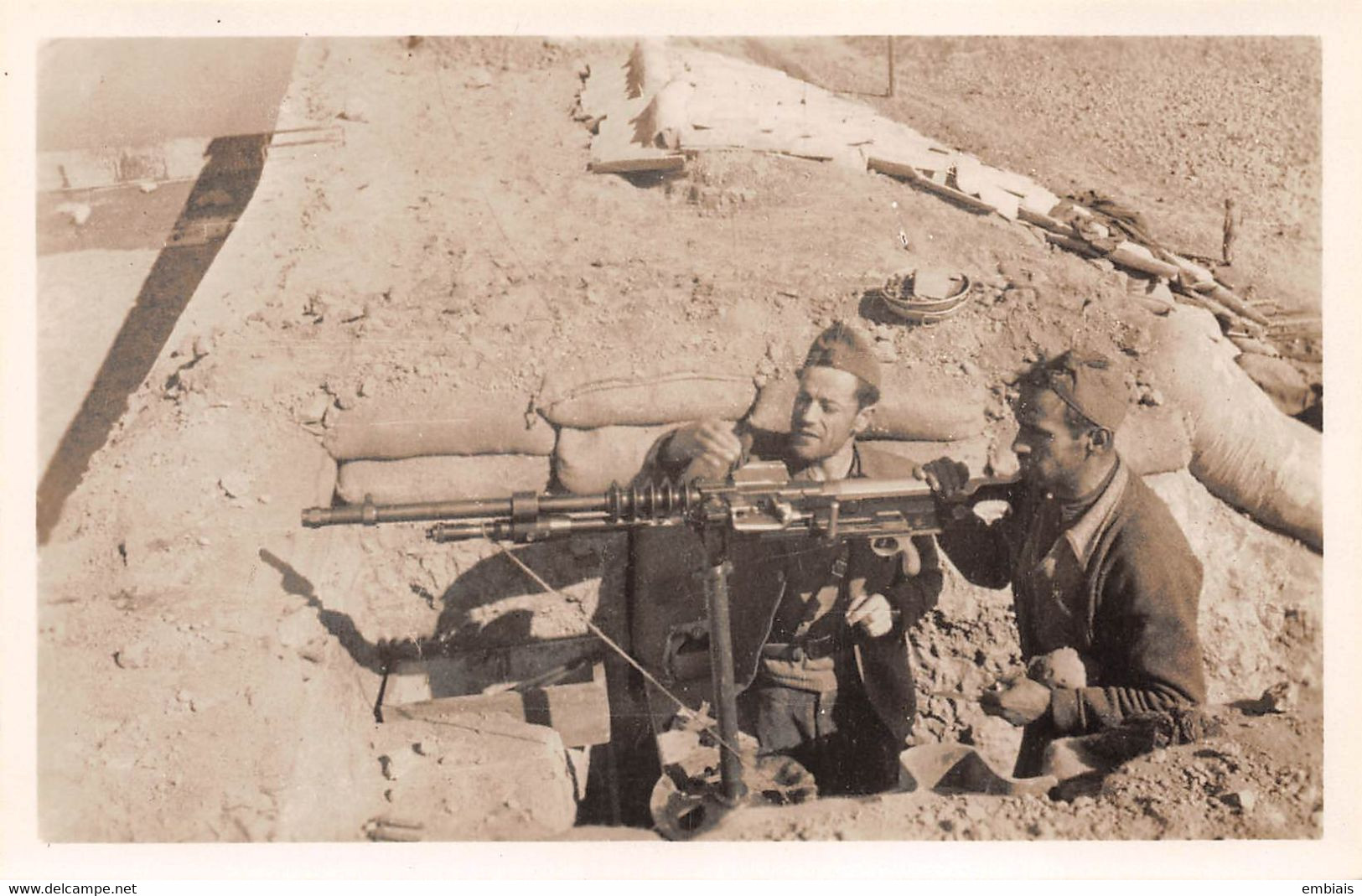 FRONT D'ARAGÓ Guerre D'Espagne 1936. Série B11.Au Canal De Tardienta. Carte Photo - Altri & Non Classificati