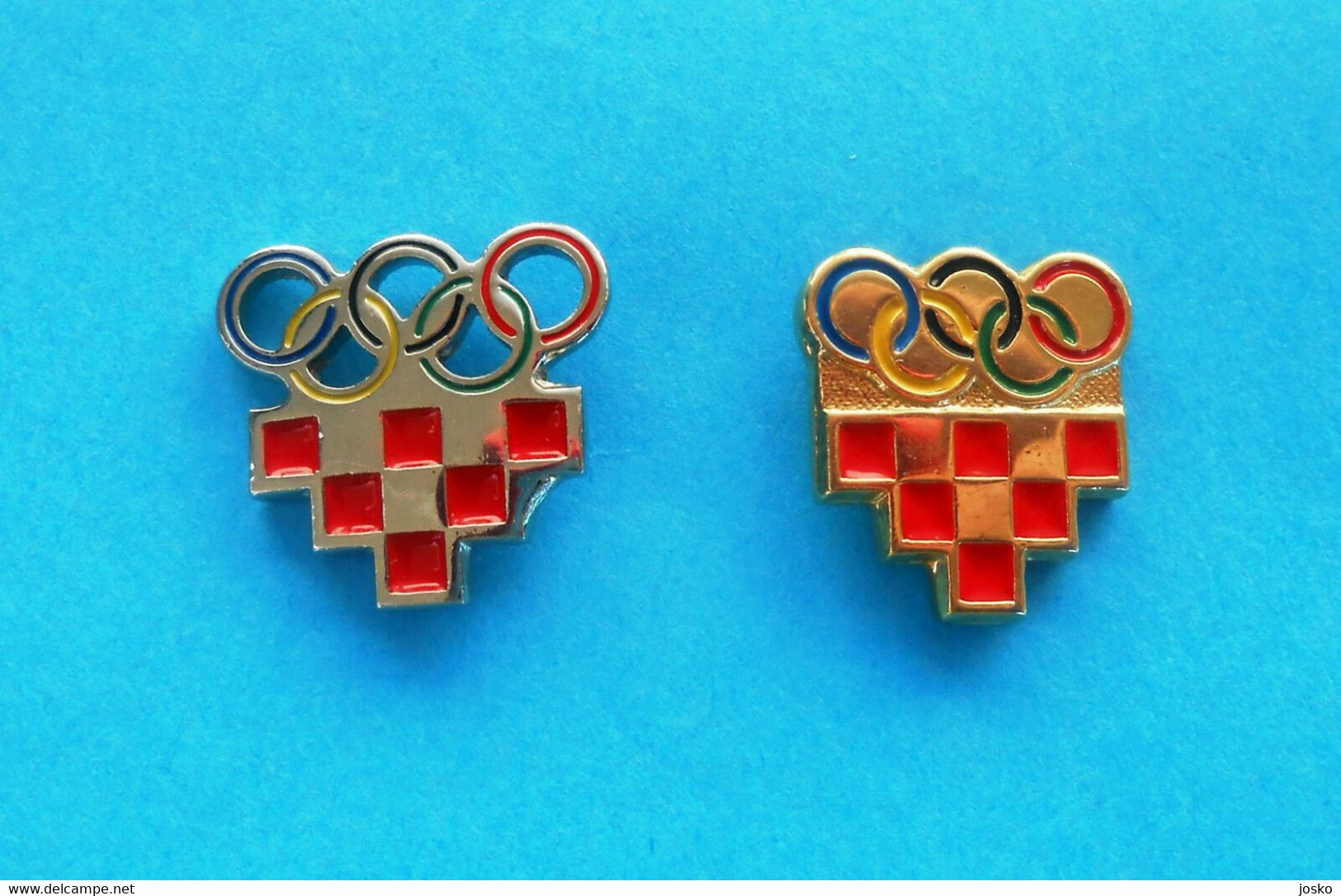 CROATIA NOC - Lot Of 2. Olympics Pin Badge * Olympic Games Jeux Olympiques Olympia Olympiade Olimpiadi Olimpici - Olympische Spiele