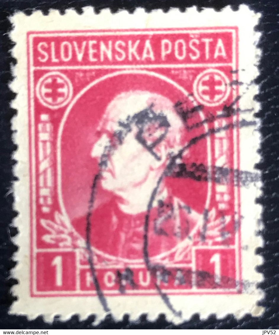 Slovenska - P3/8 - (°)used - 1939 - Michel Nr. 40 - Andrej Hlinka - Oblitérés