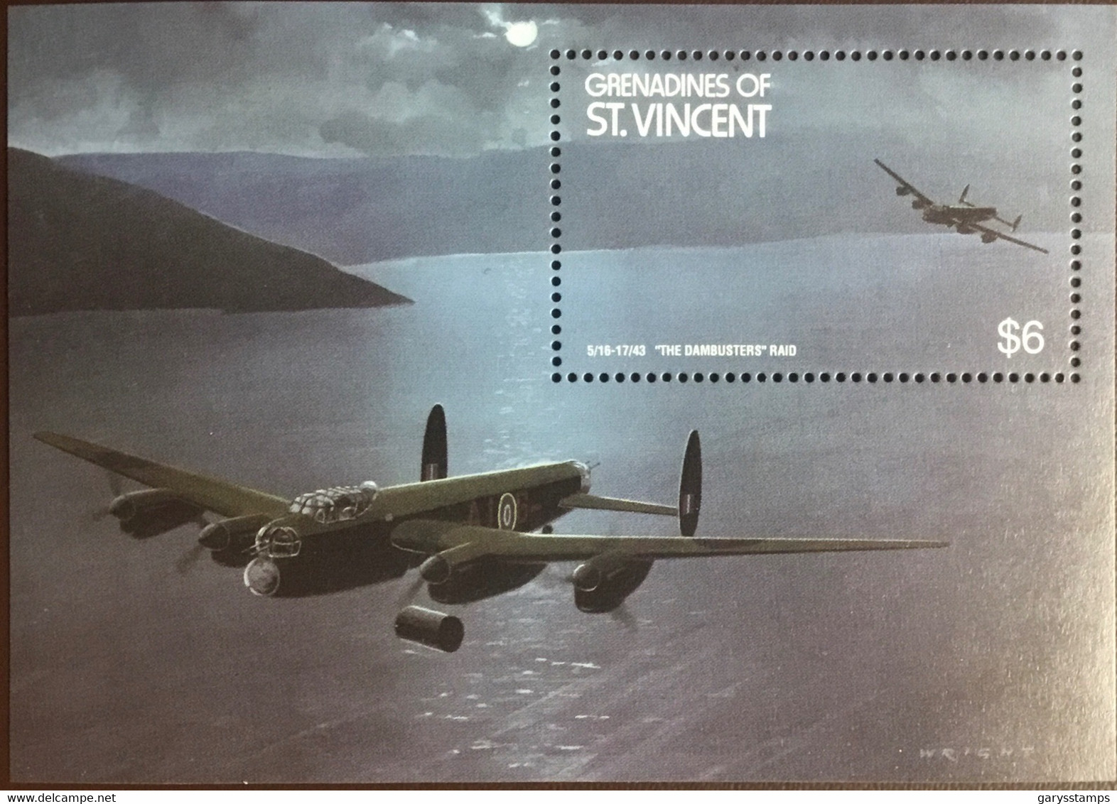 Grenadines Of St Vincent 1990 Aircraft Dambusters Minisheet MNH - St.Vincent & Grenadines