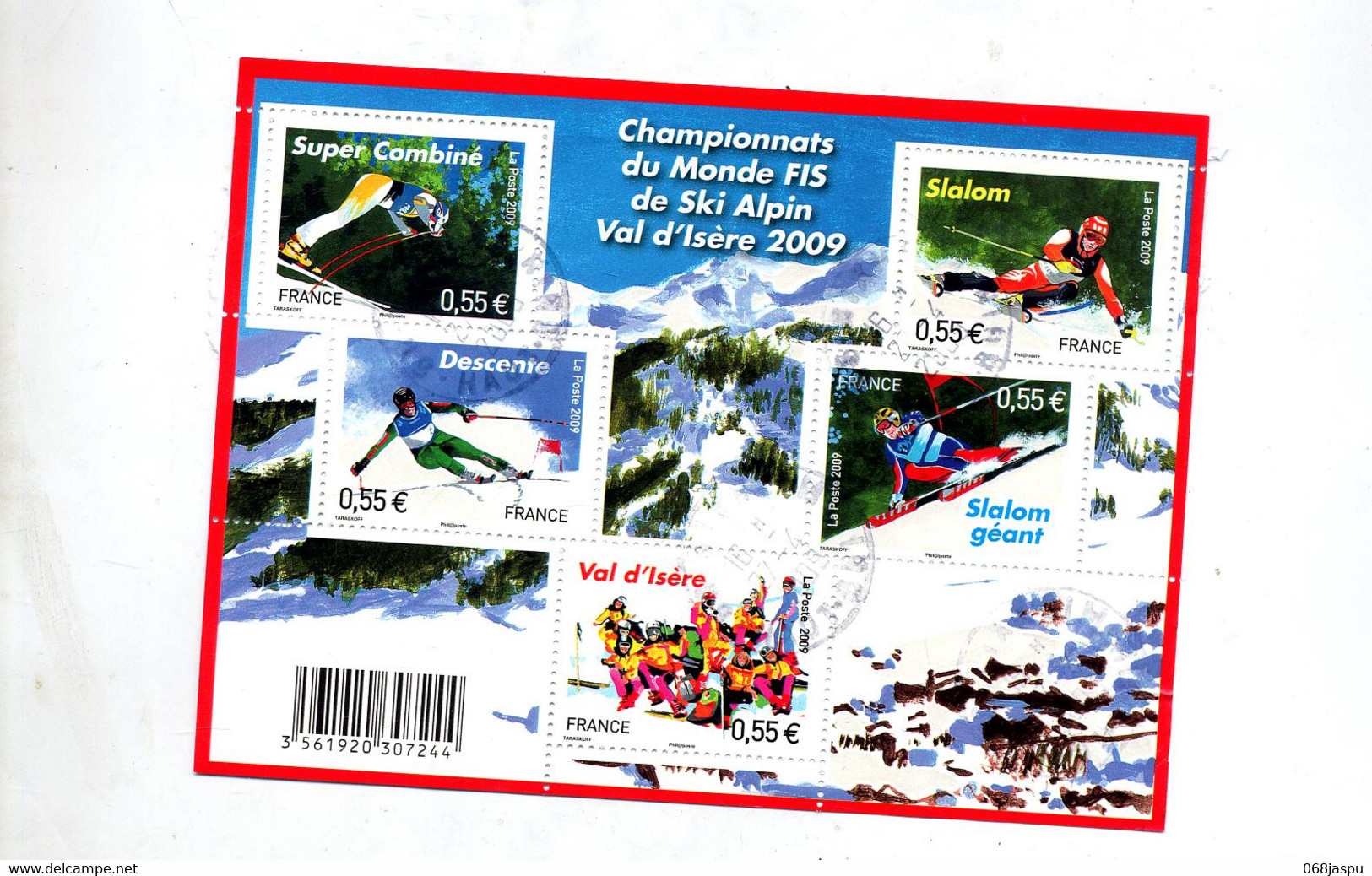 Bloc Championnat Monde Ski 2009 Cachet - Used