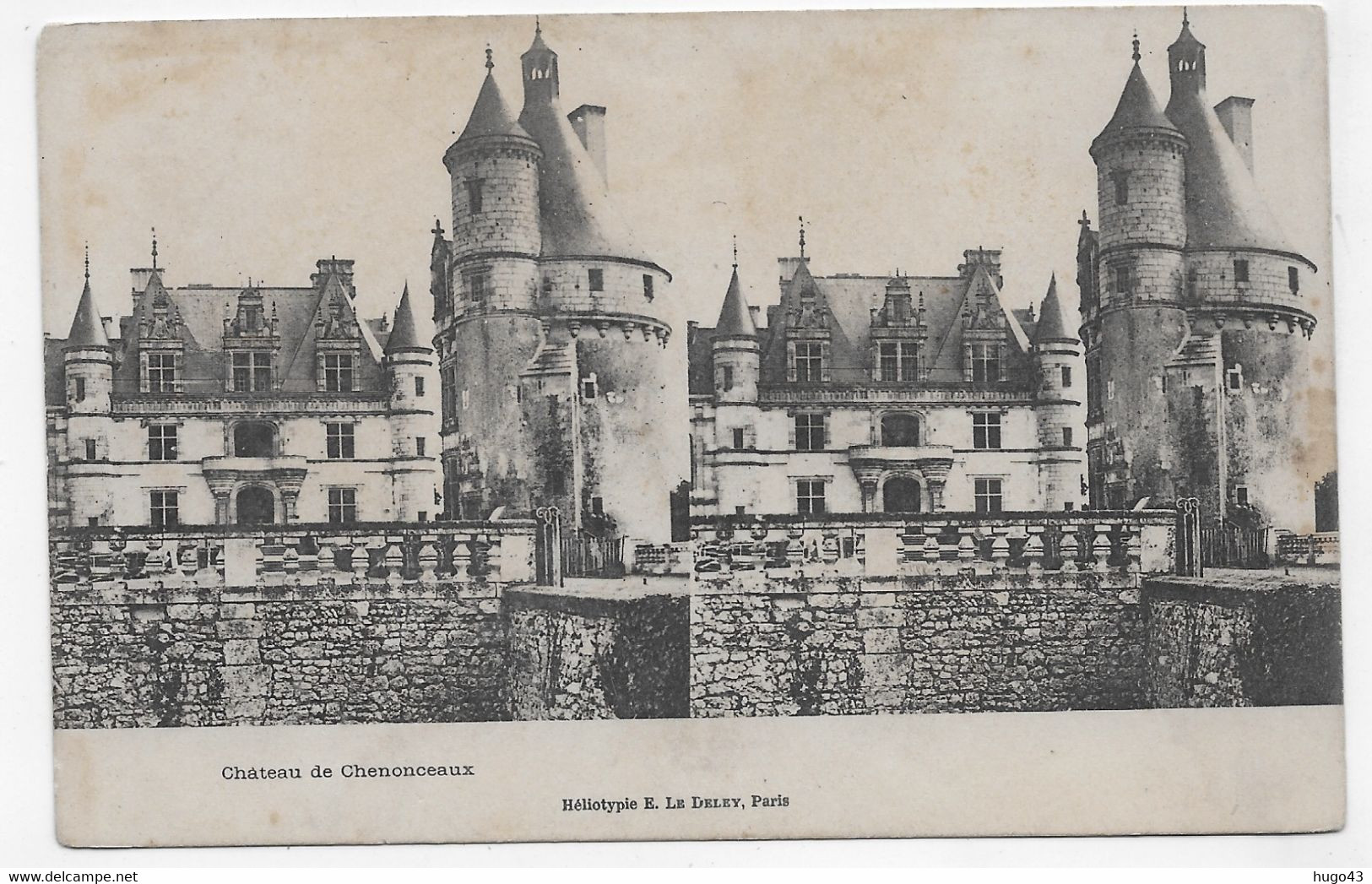 CARTES STEREOSCOPIQUES - CHATEAU DE CHENONCEAUX - CPA PRECURSEUR NON VOYAGEE - 75 - Cartes Stéréoscopiques