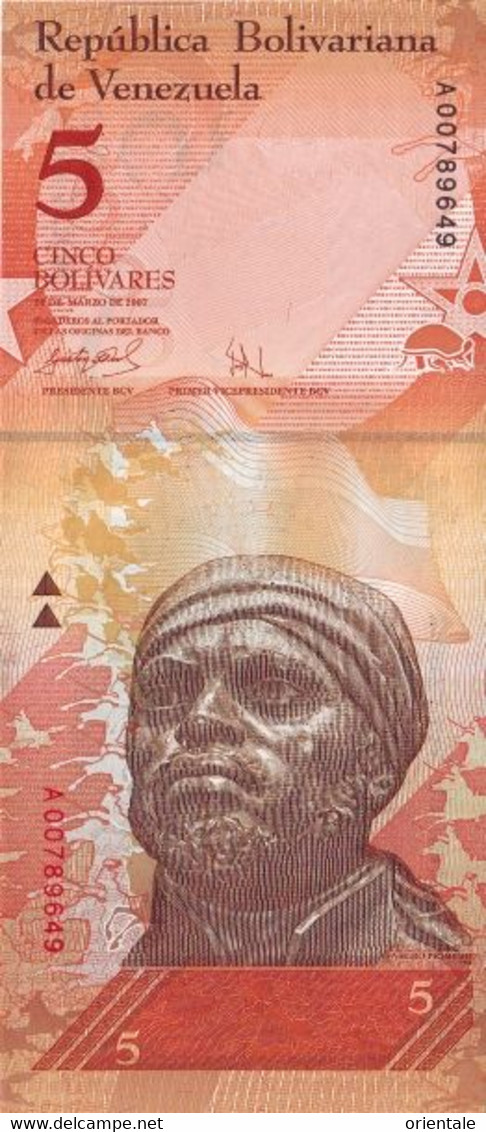 VENEZUELA P. 89a 5 B 2007 UNC - Venezuela