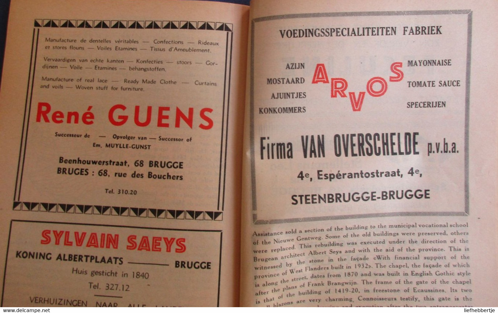 Gids Brugge anno 1946 - guide - publiciteit