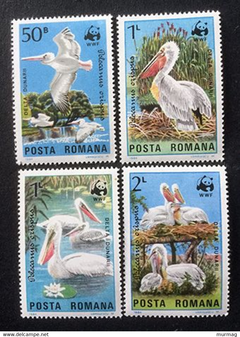 ROUMANIE - Faune Protégée Du Delta Du Danube :pélicans - N° 3543-3546 - Andere & Zonder Classificatie