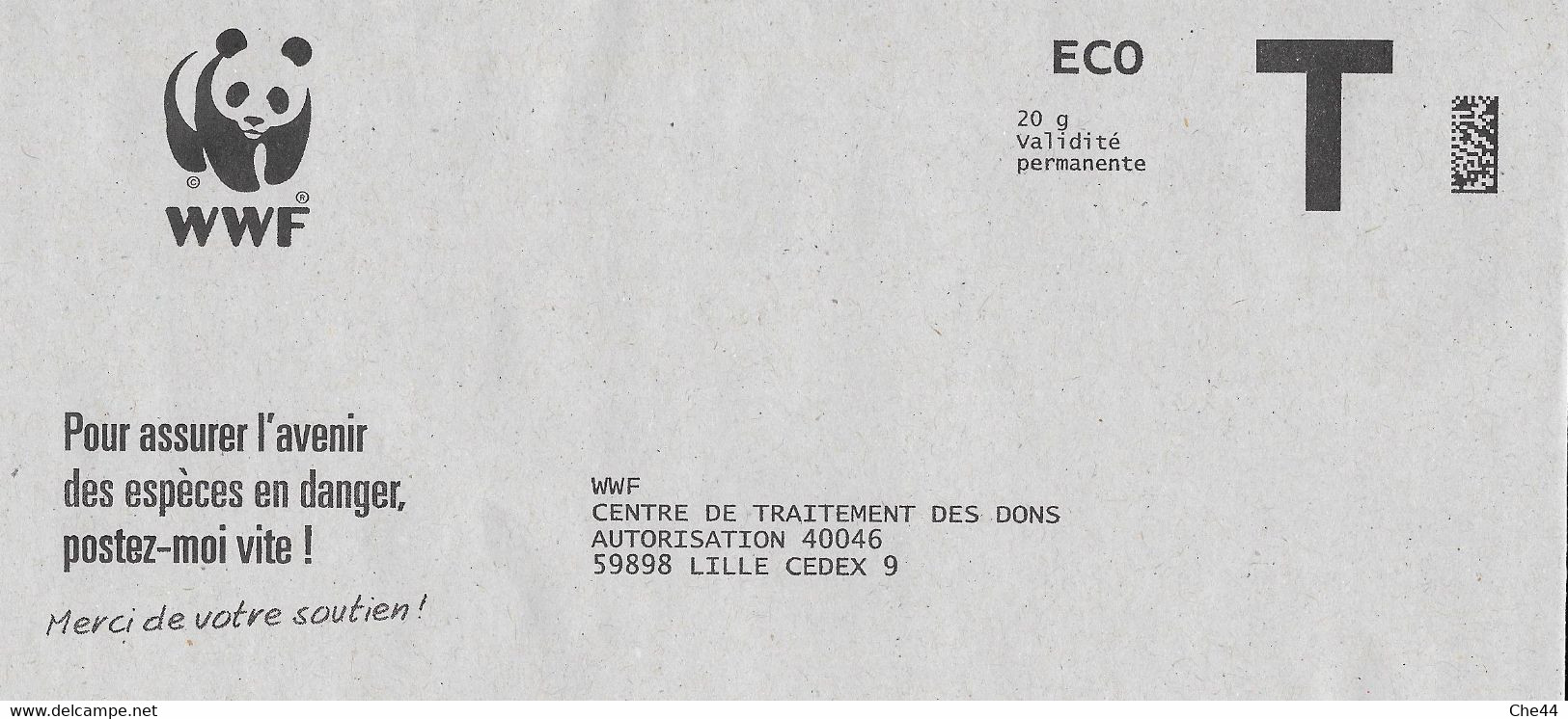 Lettre Eco WWF. (Voir Commentaires) - Storia Postale