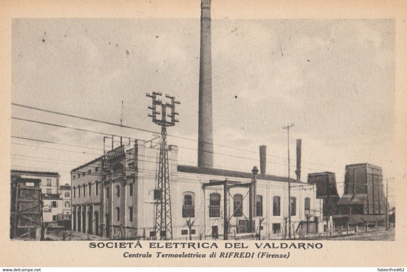 CARTOLINA NON VIAGGIATA SOCIETA' ELETTRICA DEL VALDARNO CENTRALE TERMOELETTRICA RIFREDI (FIRENZE) (ZX1082 - Firenze