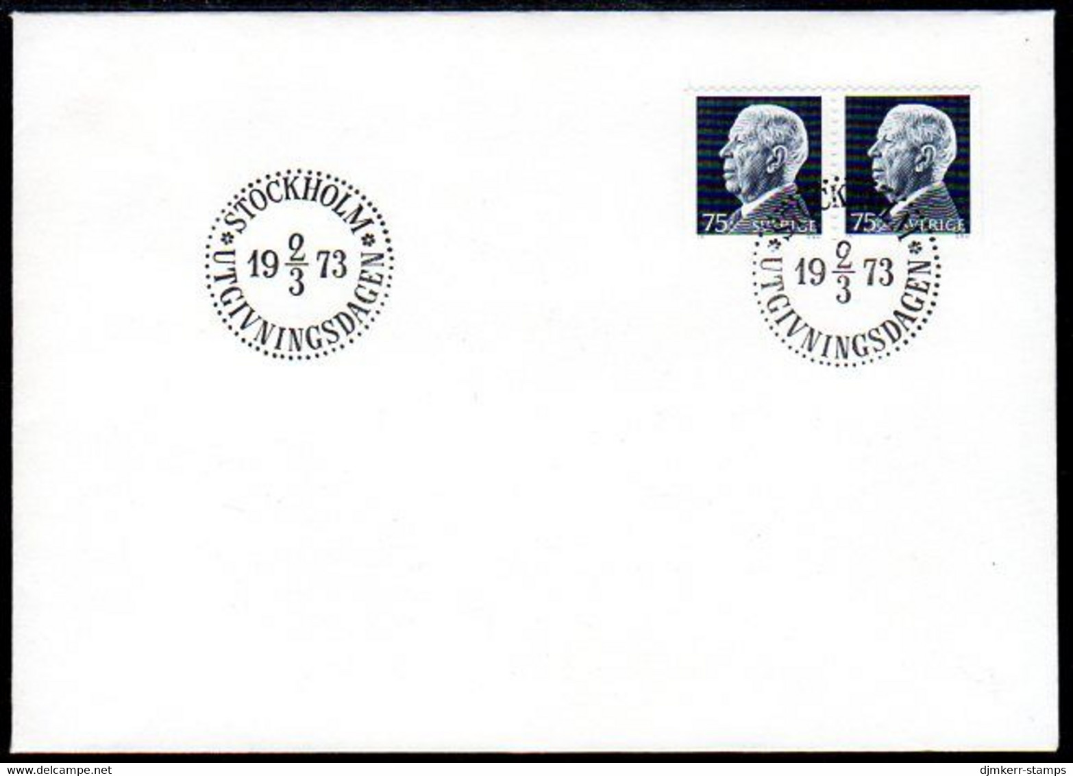 SWEDEN 1972 Definitive: King Gustav VI Adolf FDCs (2).  Michel 779-80 - FDC