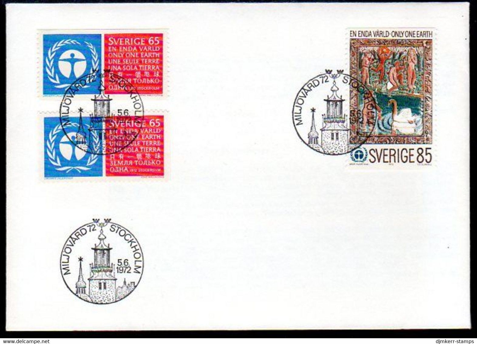 SWEDEN 1972 UN Environment Conference FDC.  Michel 758-59 - FDC