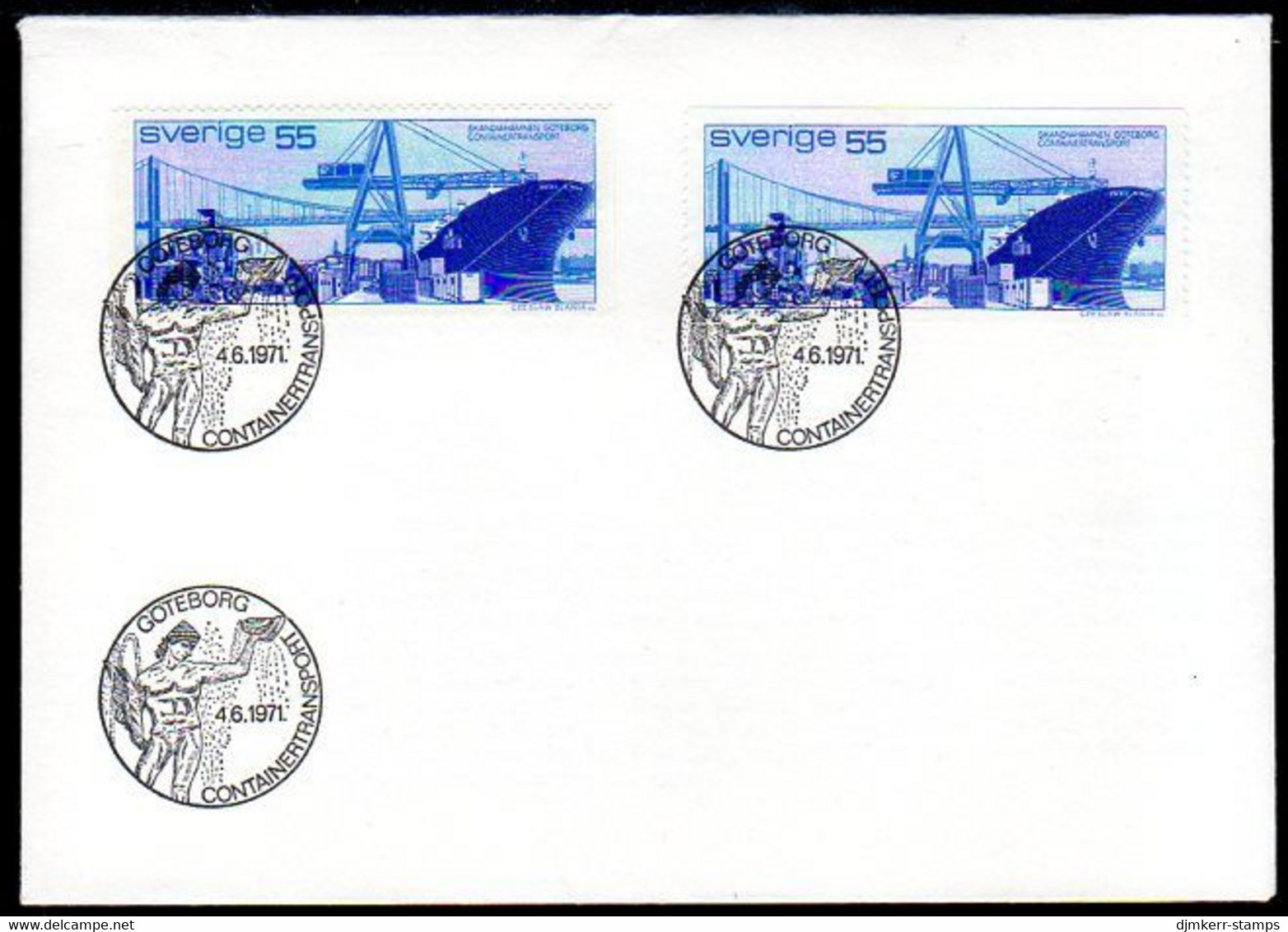 SWEDEN 1971  Container Ship FDC.  Michel 709A-C - FDC