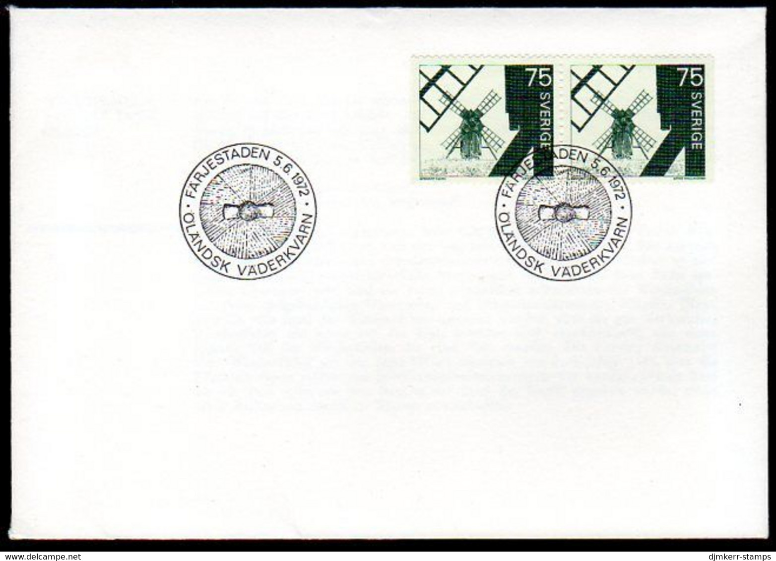 SWEDEN 1971  Definitive: Wood Sledge And Windmill FDCs (2).  Michel 710-11 - FDC