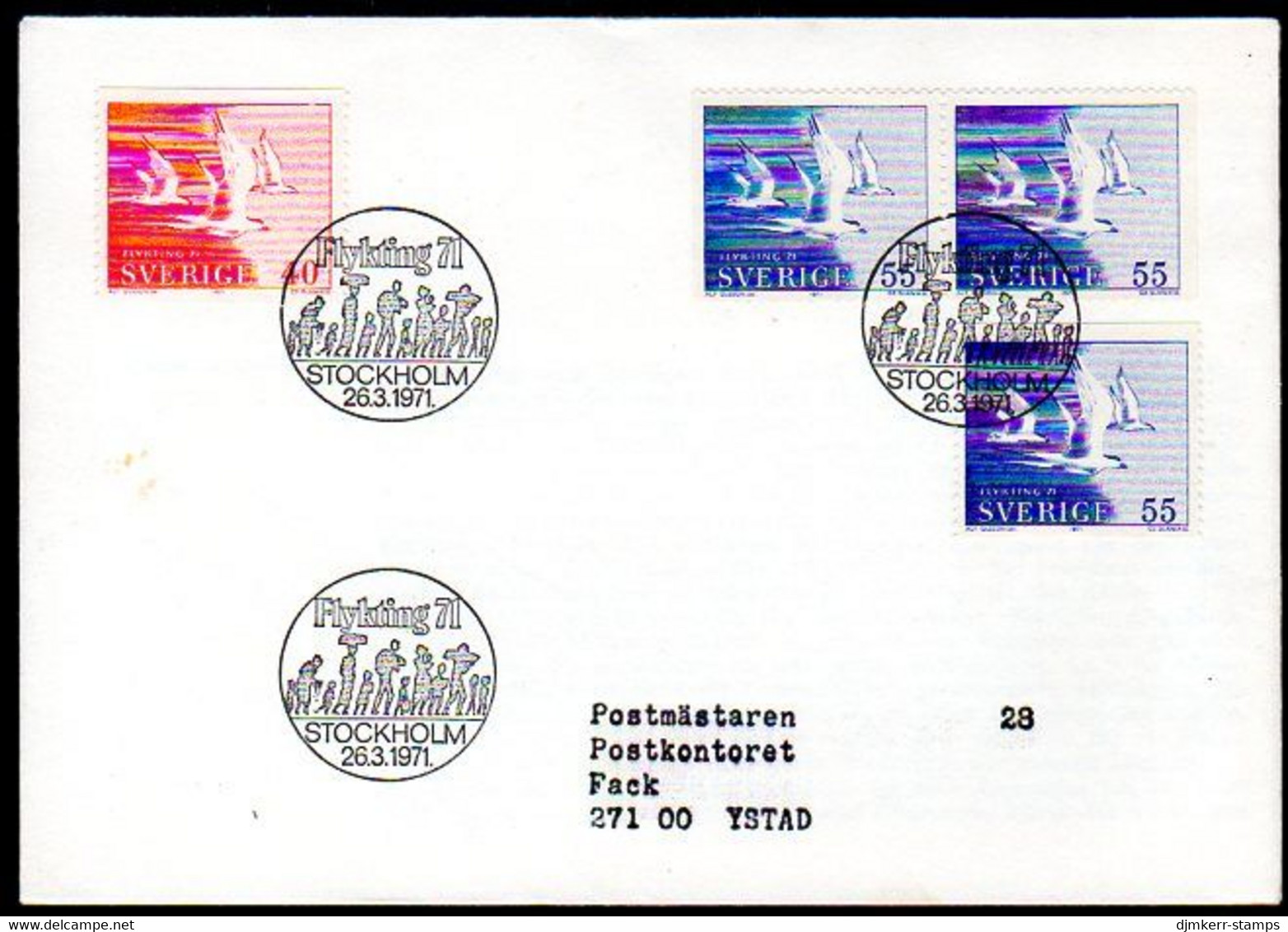 SWEDEN 1971  Refugee Aid FDC  Michel 704-05 - FDC