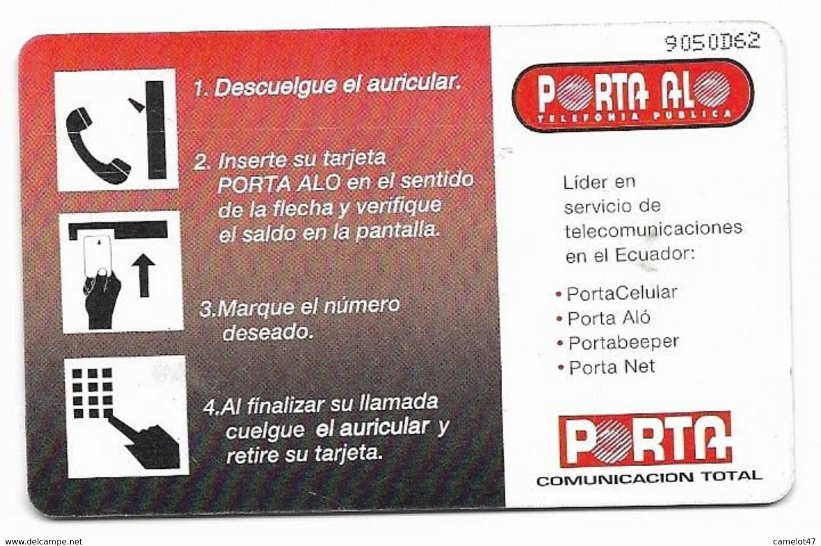 Ecuador, Porta Used Chip Phonecard, No Value, Collectors Item, # Ecuador-16 - Equateur