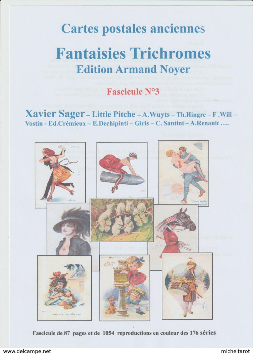 X.Sager : Fascicule N°3 : Fantaisies Trichromes ( 87 Pages Et 1054 Reproductions ) Divers Illustrateurs...Little Pitche, - Sager, Xavier