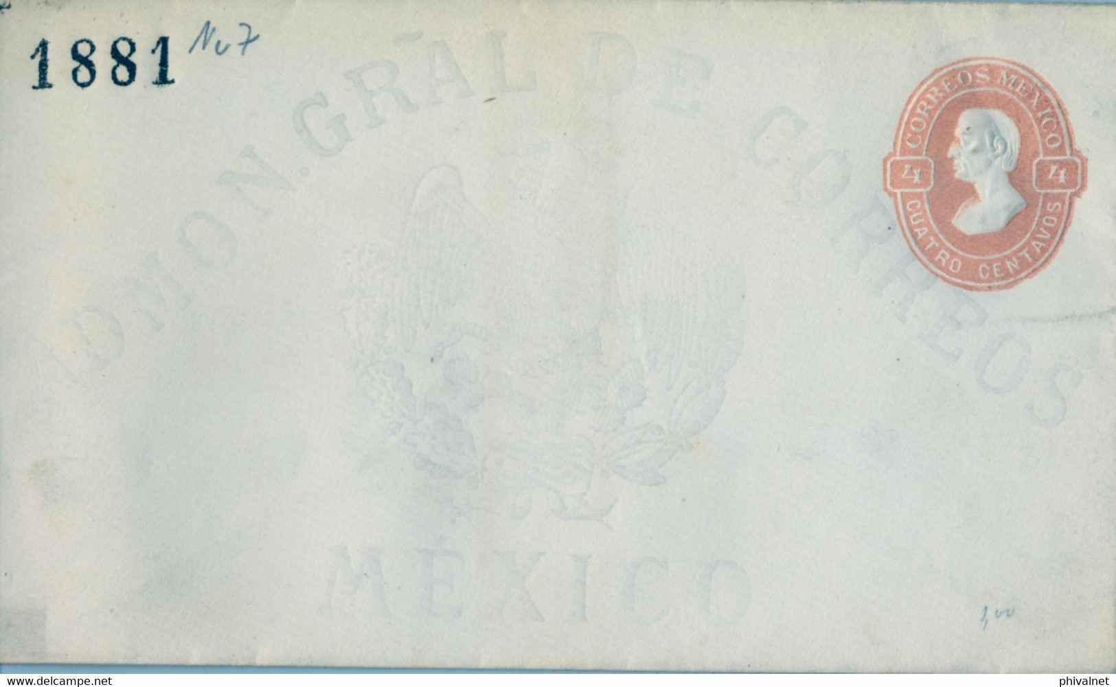 MÉXICO - SOBRE ENTERO POSTAL NO  CIRCULADO , CUATRO CENTAVOS - Mexico