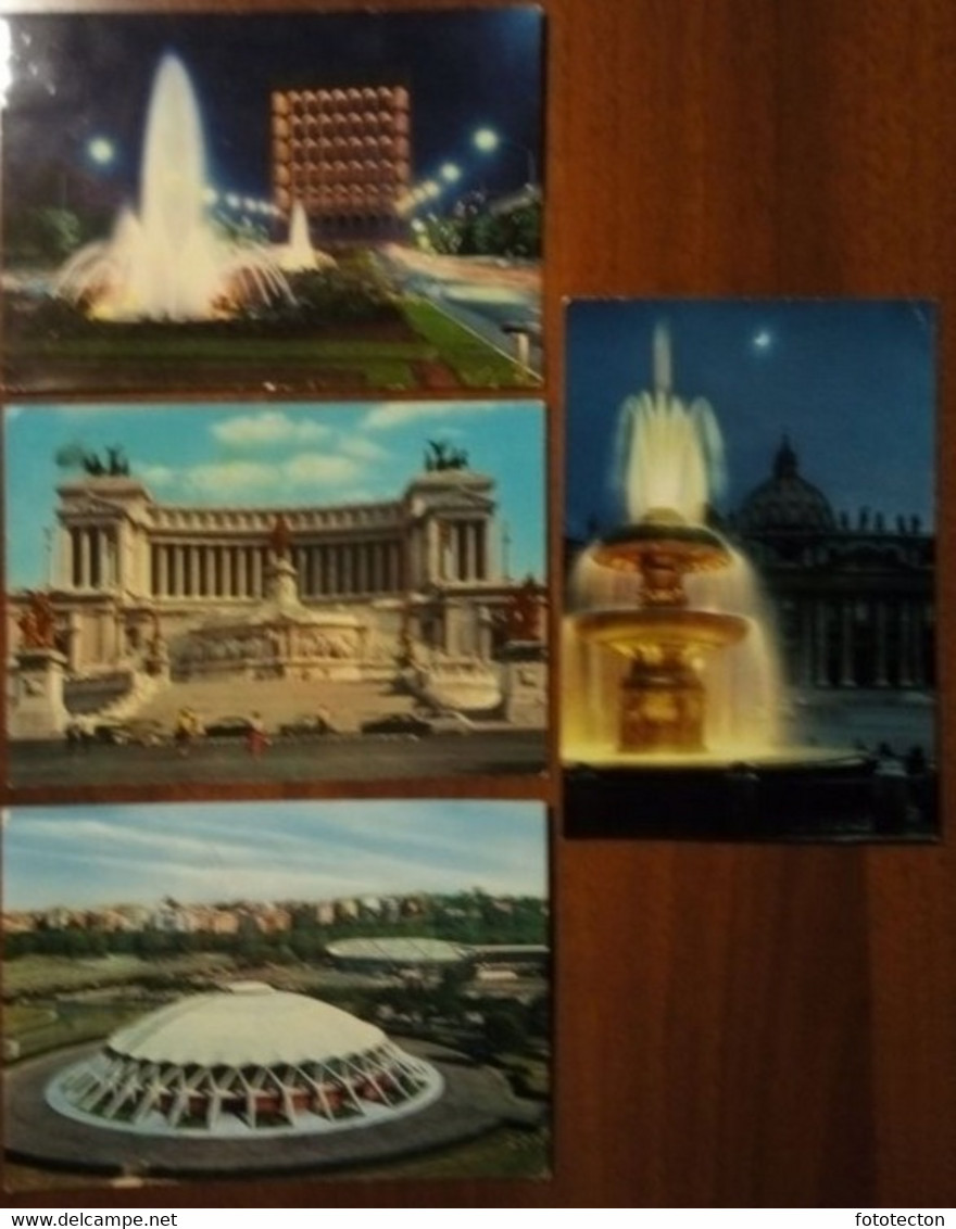 Roma - Lotto 4 Cart - EUR, S. Pietro, Vittoriano, Palazzetto Sport Stadio Flaminio - Viaggiate - Collections & Lots