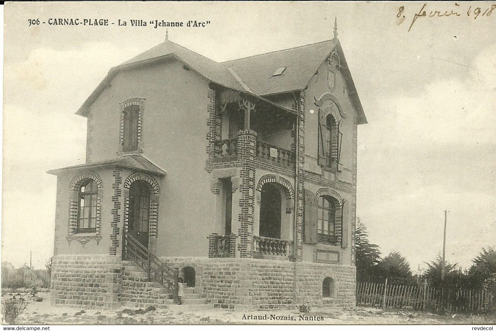 CARNAC PLAGE  -- La Villa "Jehanne D'Arc"                 -- Artaud Et Nozais 306 - Carnac