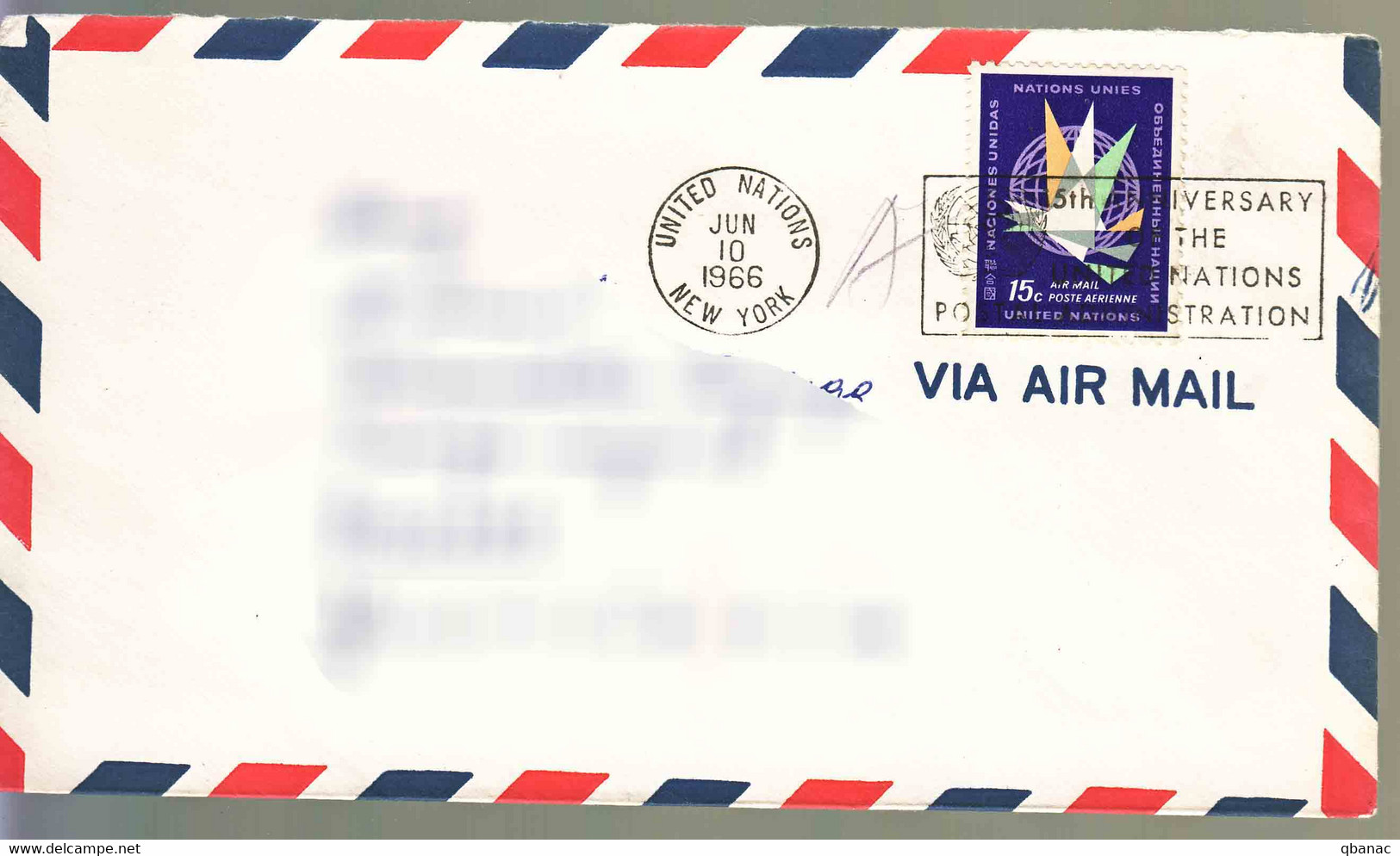 United Nations UN 1966, First Day Cancel Aerogramme - Storia Postale