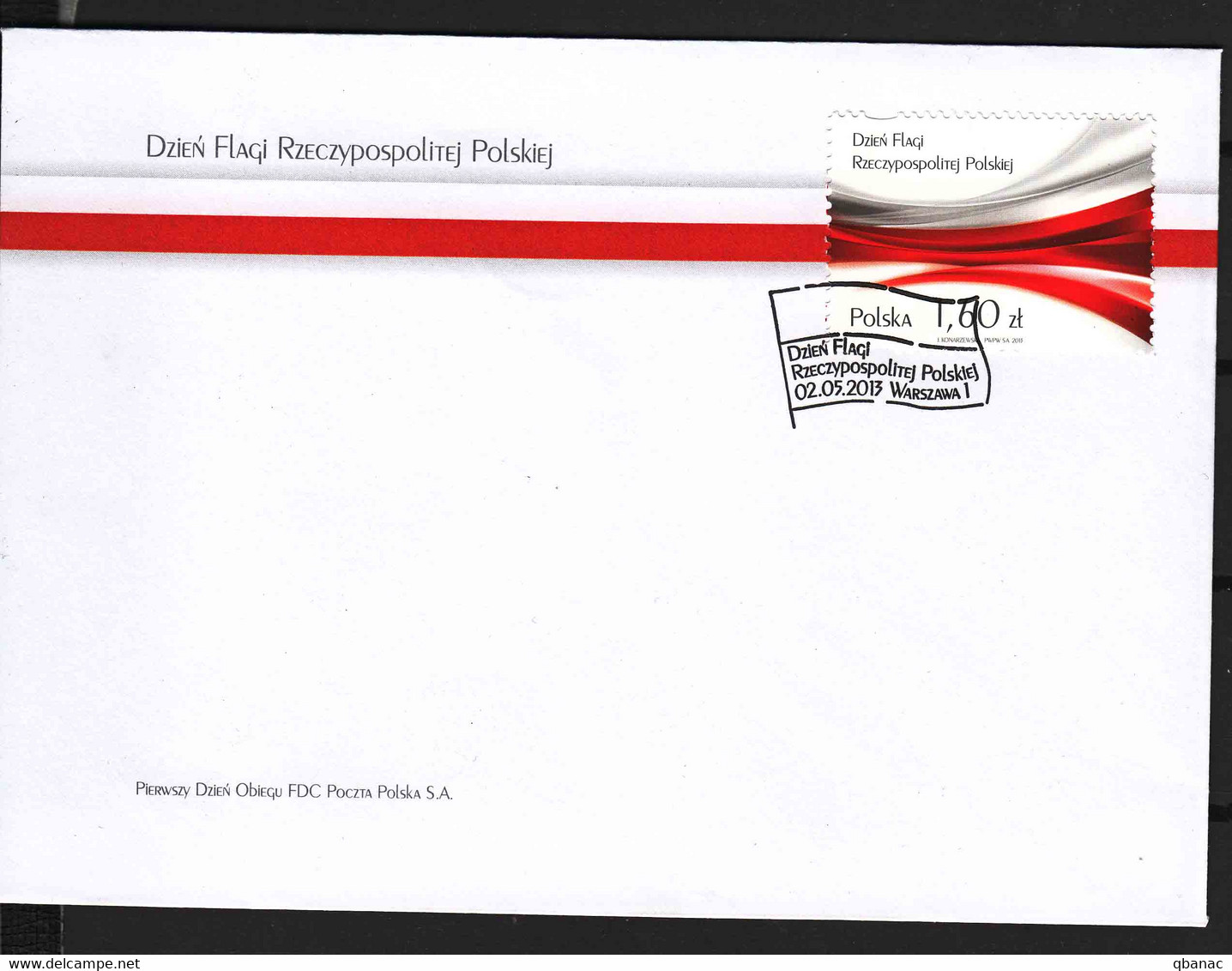 Poland 2013, National Flag Day, FDC - Briefe U. Dokumente