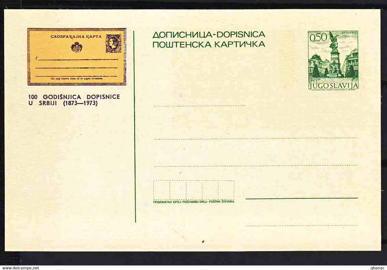 Yugoslavia 1973 Very Interesting Postal Card, Mint Condition - Lettres & Documents