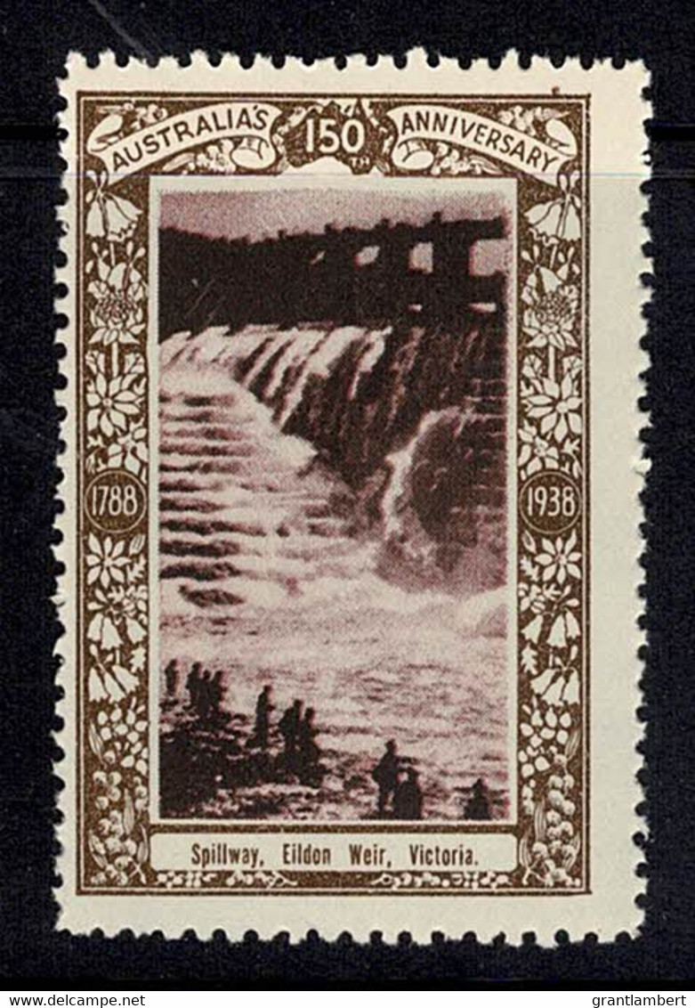 Australia 1938 Spillway, Eildon Weir, Victoria - NSW 150th Anniversary Cinderella MNH - Cinderellas