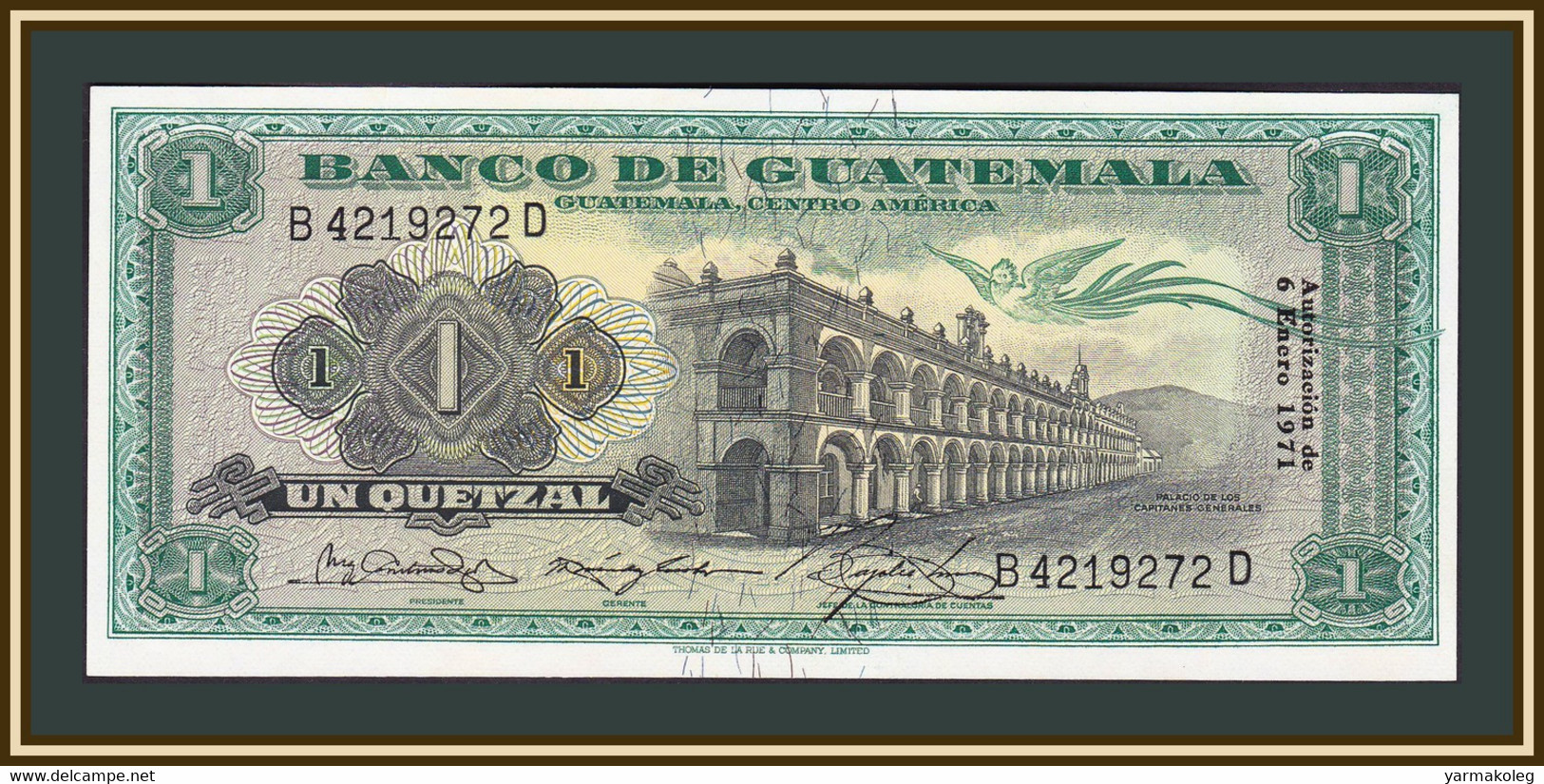 Guatemala 1 Quetzal 1971 P-52 (52h) UNC - Guatemala