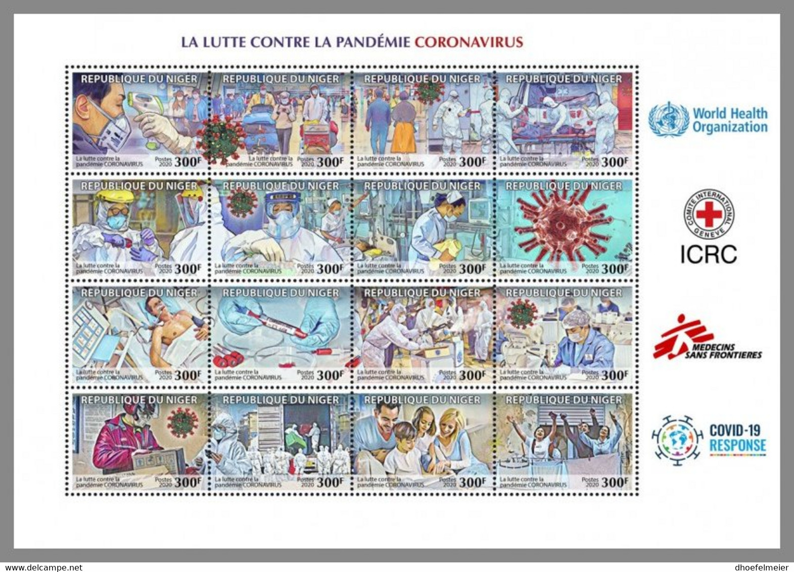 NIGER 2020 MNH Fight Against The Covid-19 Pandemic M/S - OFFICIAL ISSUE - DHQ2037 - Maladies