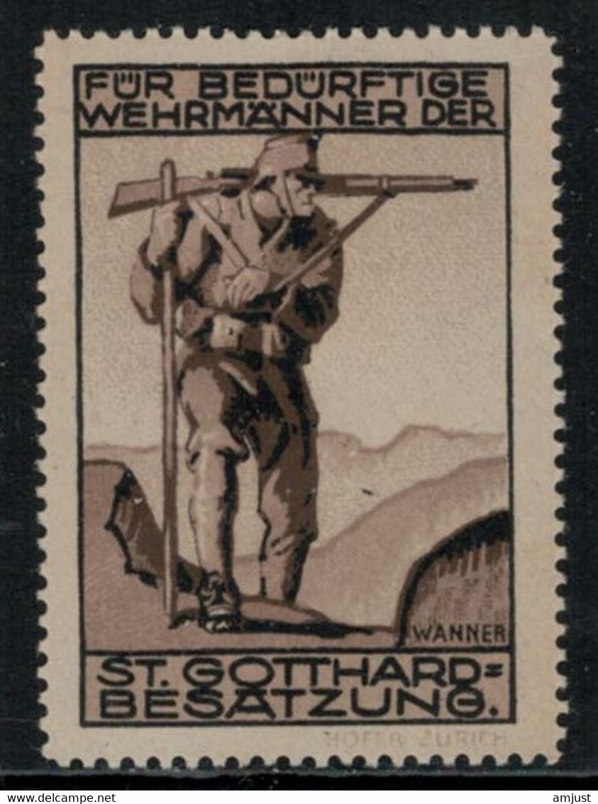 Suisse /Schweiz/Switzerland // Vignette Militaire // Festungstruppen (1914-1918) Gotthard-Besatzung - Vignettes