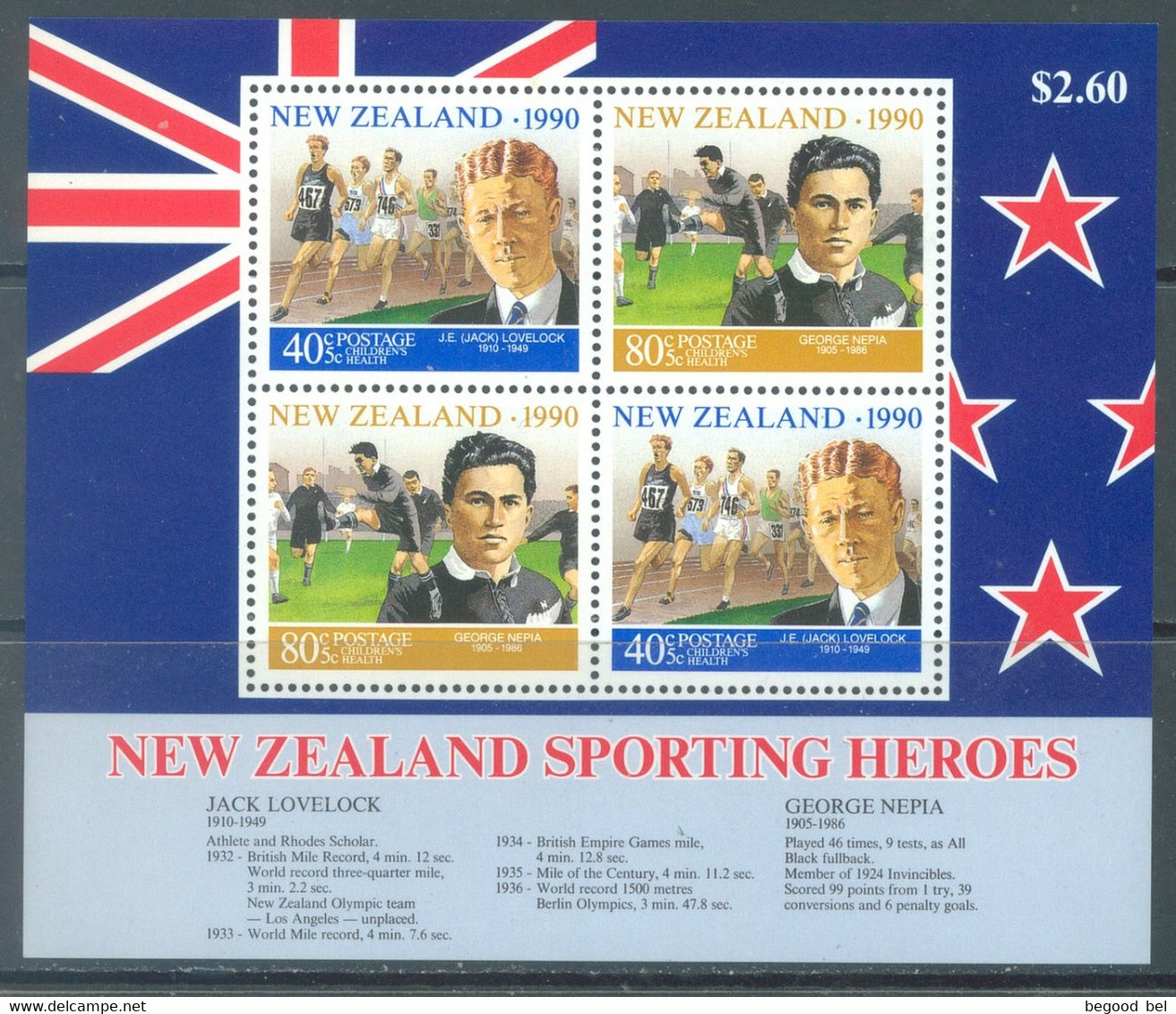 NEW ZEALAND - MNH/** - 1990 - HEALTH - Yv Bloc 76 Mi Bl 26 SG MS1561 Sc B138a  - Lot 22031 - Blocs-feuillets