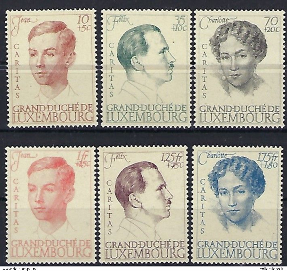 Luxembourg - Luxemburg - Timbres 1939  Série Caritas Dynastie  MNH **  KW 40 - Blocs & Hojas