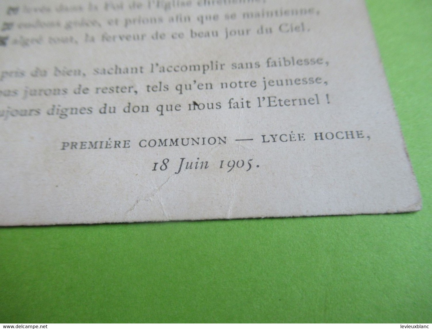 Image Religieuse/ Je Suis Le Pain Vivant/1ére Communion/ LYCEE HOCHE/Premier Serment/VERSAILLES/1905              IMPI47 - Religion & Esotérisme