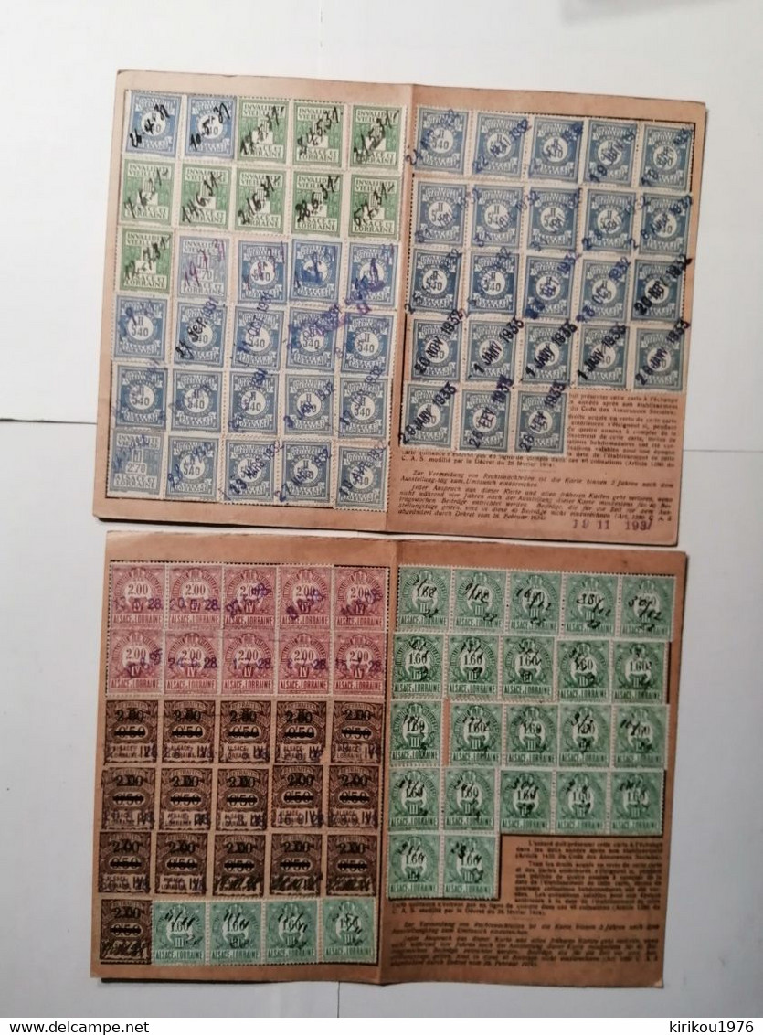 Timbres Fiscaux  Elsass-Lothringen 10pcs - Other & Unclassified