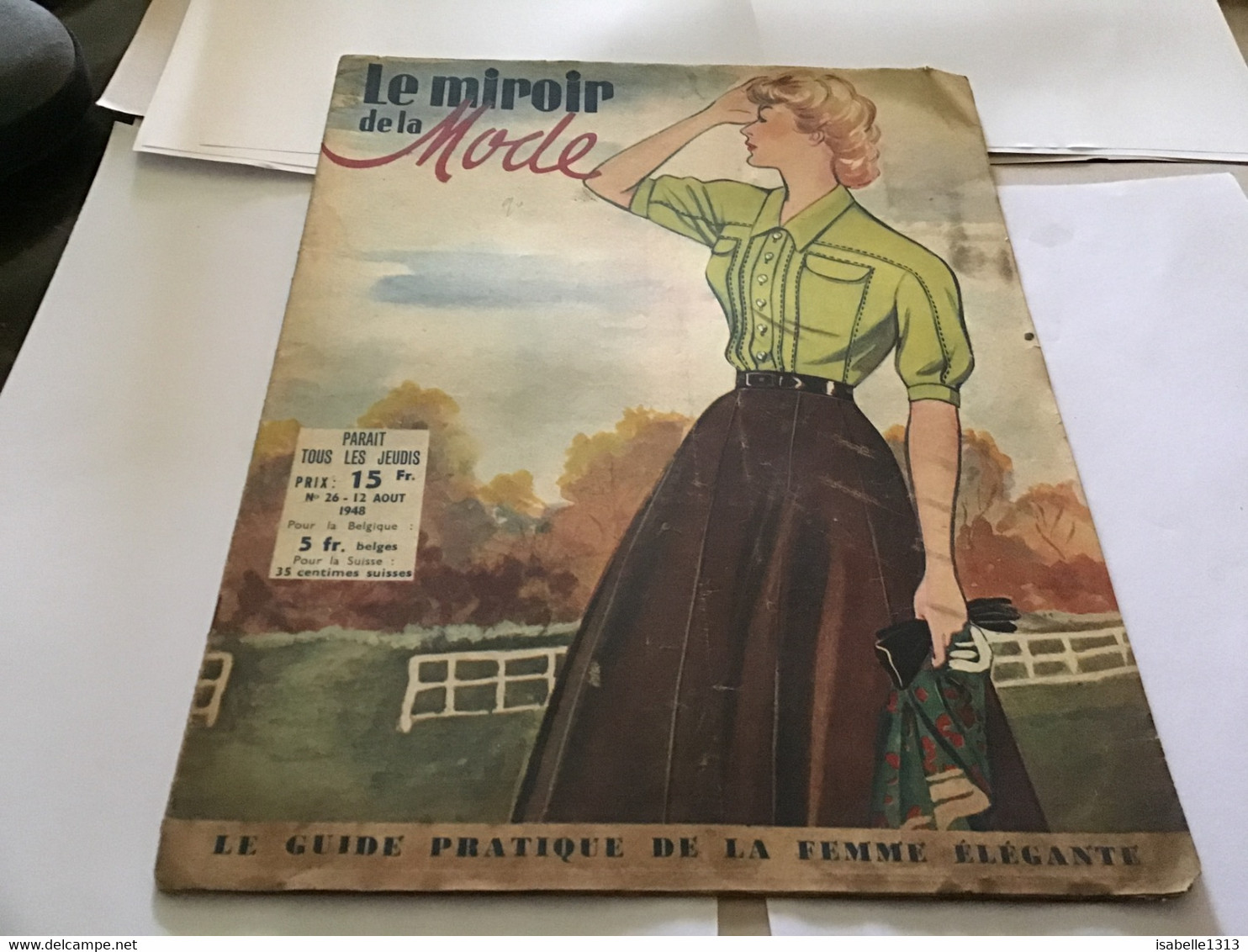 Magazine Le Miroir De La Mode 1948 Mode Modèle Heure D’automneUn Autre Patron Gratuit Une Robe Passe-partout - Autres & Non Classés