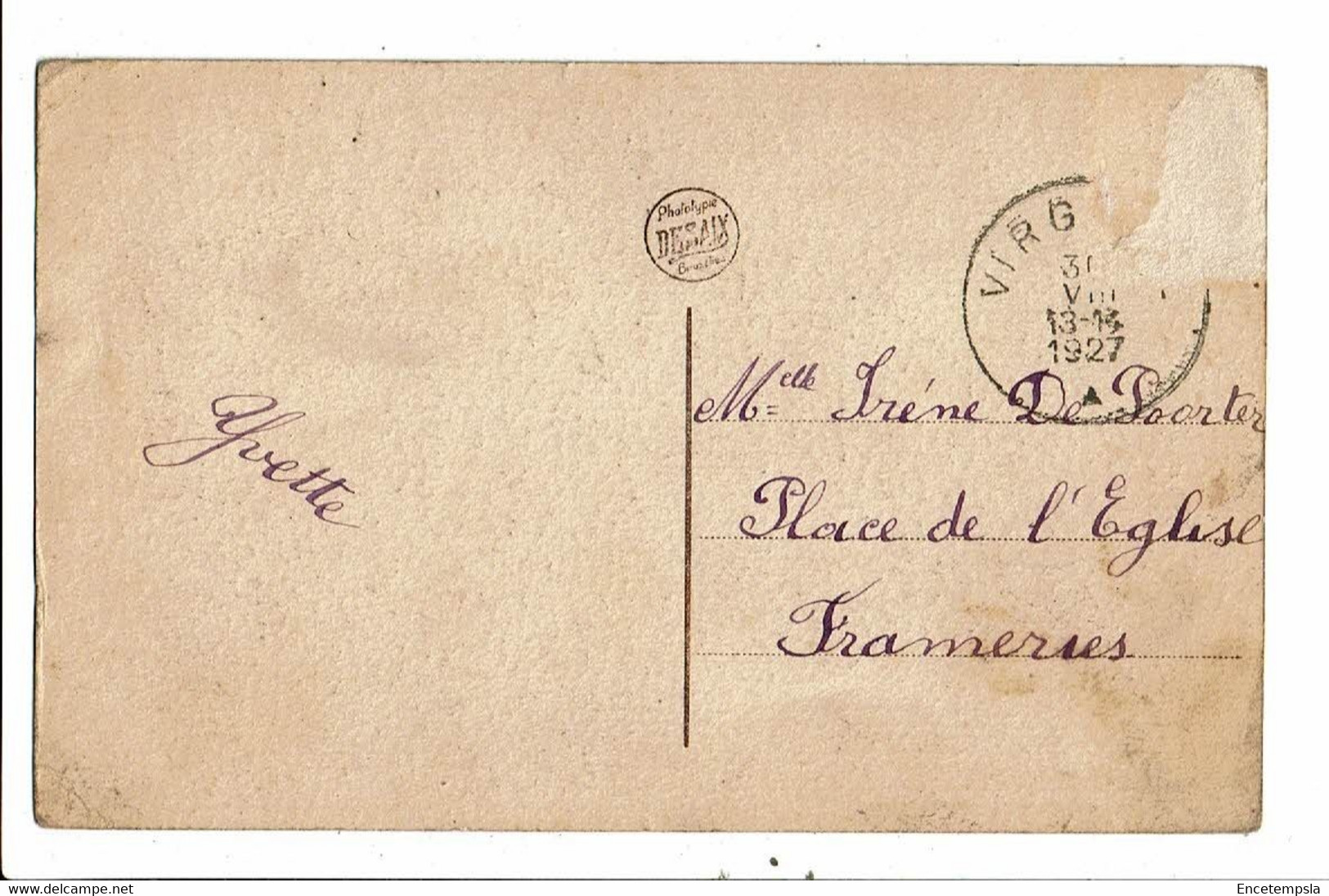 CPA-Carte Postale-Belgique-Virginal- Intérieur De L'église -1927VM21664dg - Ittre