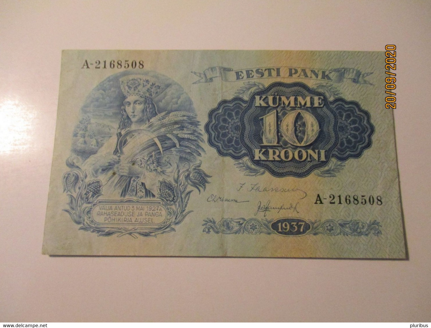 ESTONIA 1937 10 KROONI , 0 - Estonia