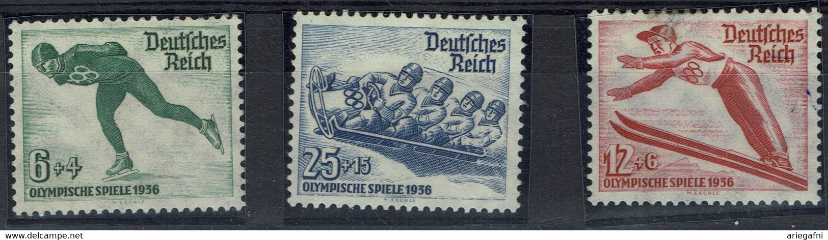 GERMANY 1935 DEUTSCHES REICH WINTER OLYMPICS GAMES GARMISCH PARTENKIRCHEN 1936 MI No 600-2 MNH VF!! - Invierno 1936: Garmisch-Partenkirchen