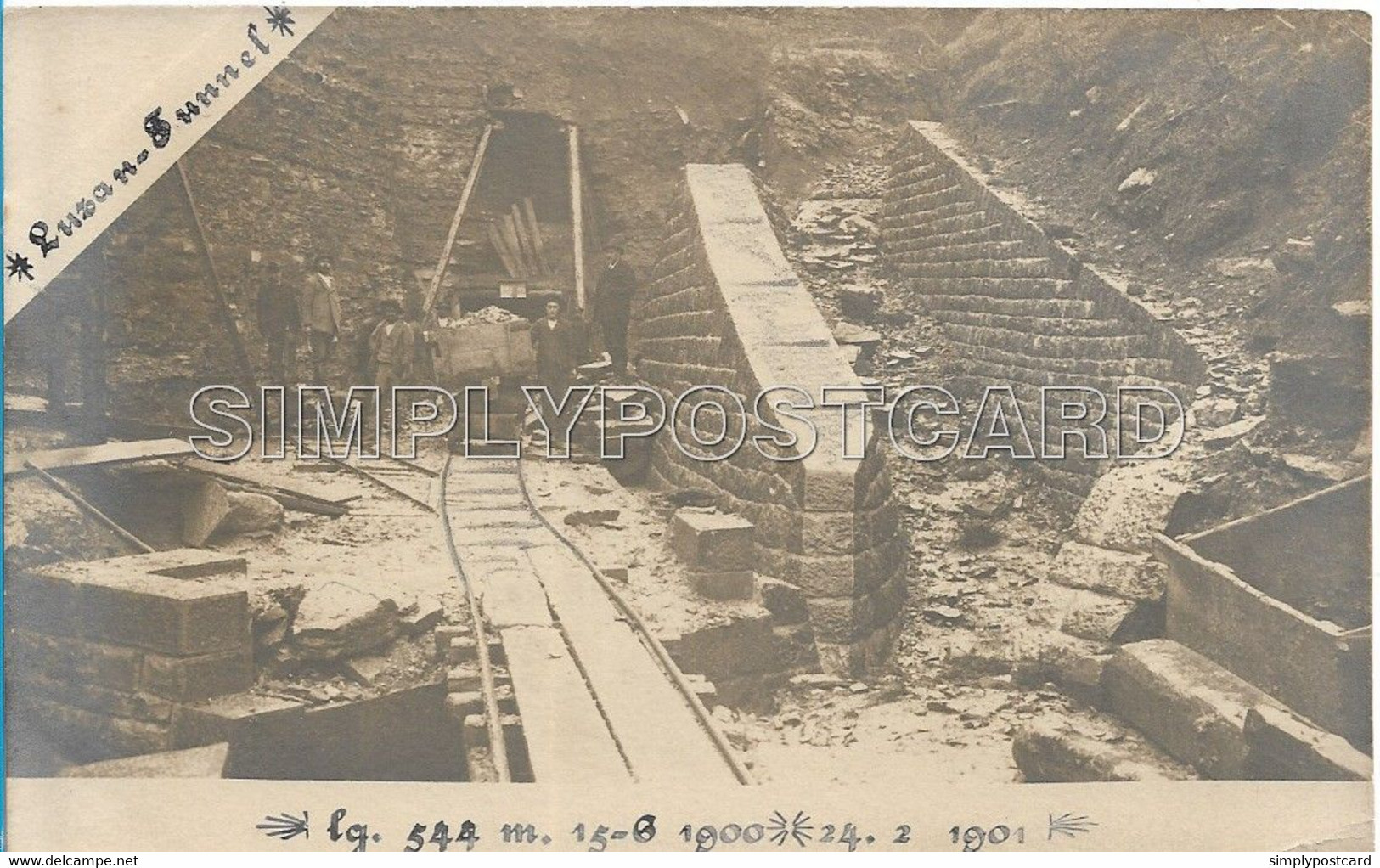 OLD REAL PHOTO POSTCARD - FILIPPINE - LAVORI DEL TUNNEL MALINTA - LUZON - 1900 - 1901 - W80 - Philippines