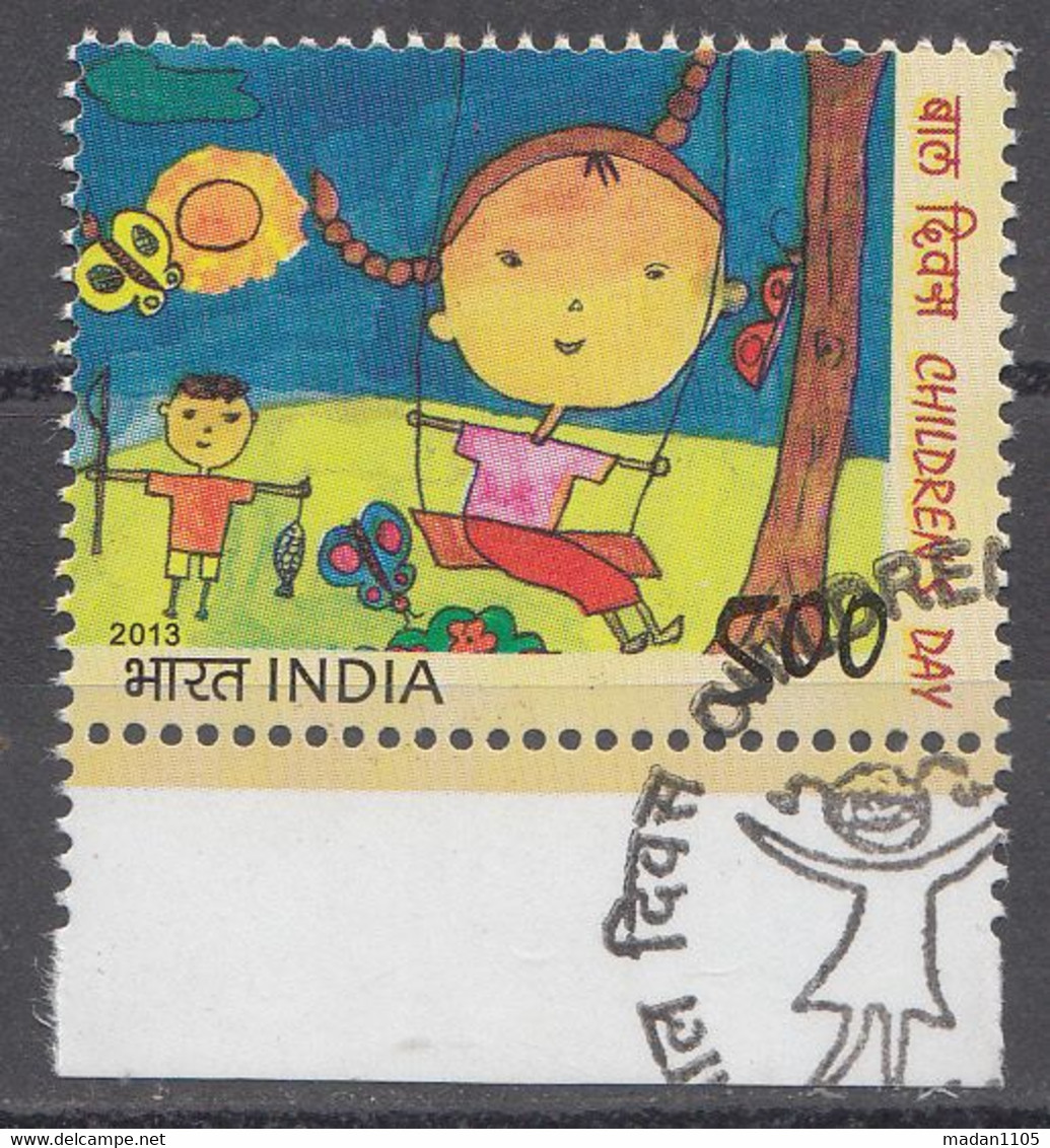 INDIA 2013, FIRST DAY CANCELLED,  Children's Day, Childrens Day,  1 V - Gebraucht